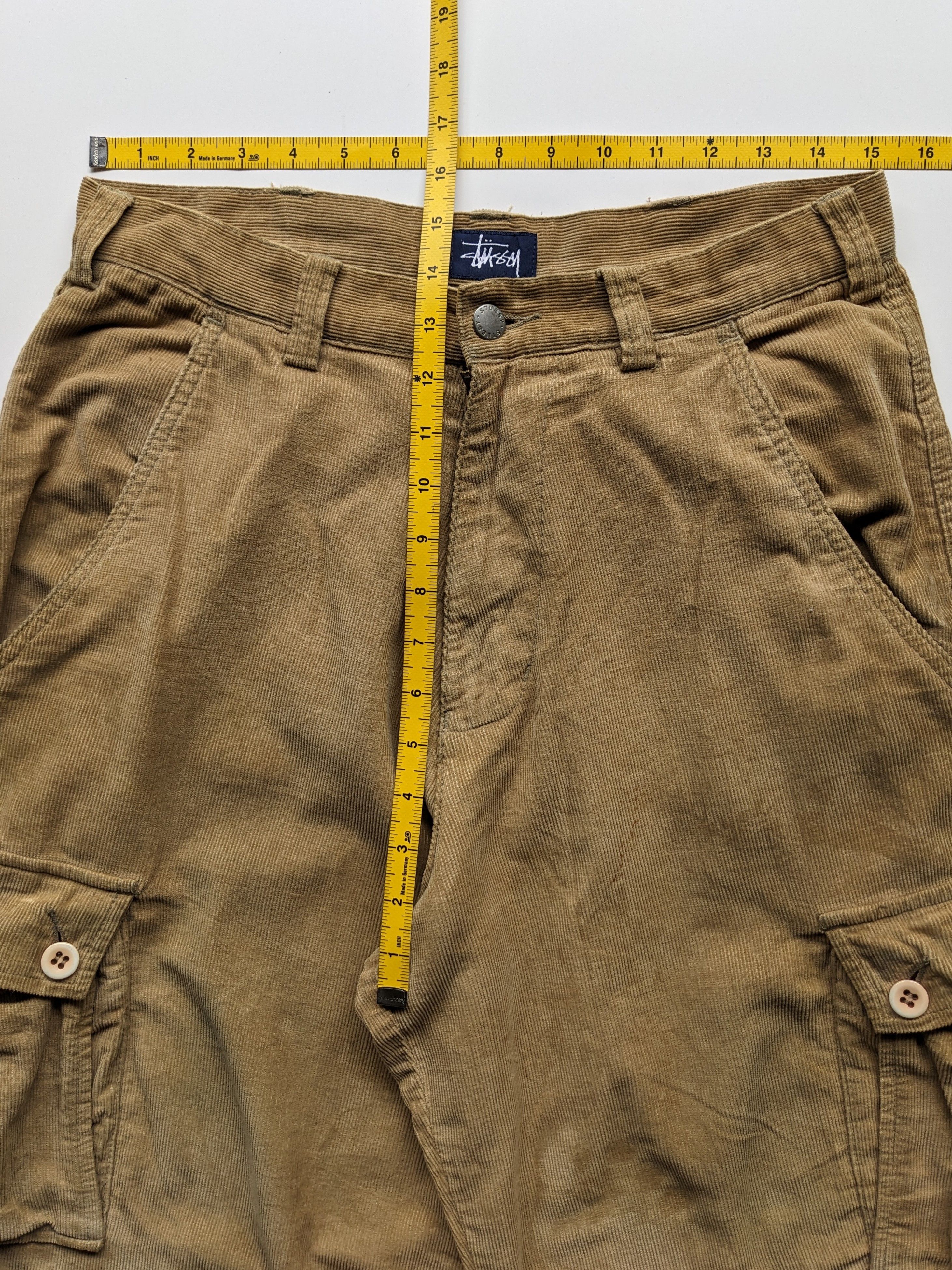 Stussy × Vintage Vintage Stussy wide leg parachute corduroy cargo Size US 31 - 11 Thumbnail