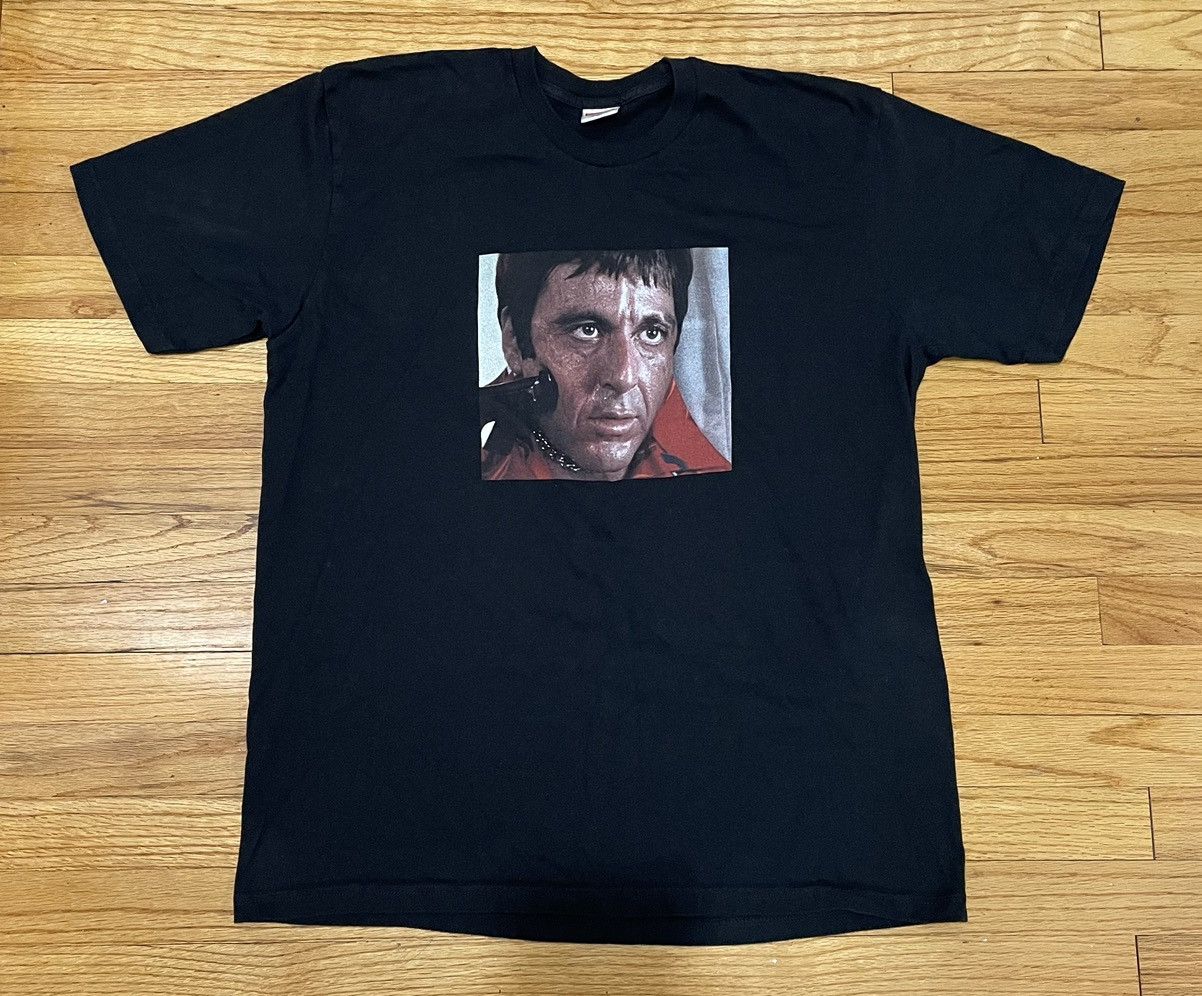 image of Supreme X Scarface Shower Tee. Black Xl, Men's