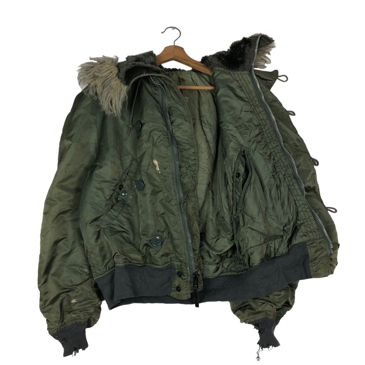 Vintage 🔥Vintage Bomber Jacket Alpha Industries USA Mink Fur Hoodie Size US M / EU 48-50 / 2 - 11 Thumbnail