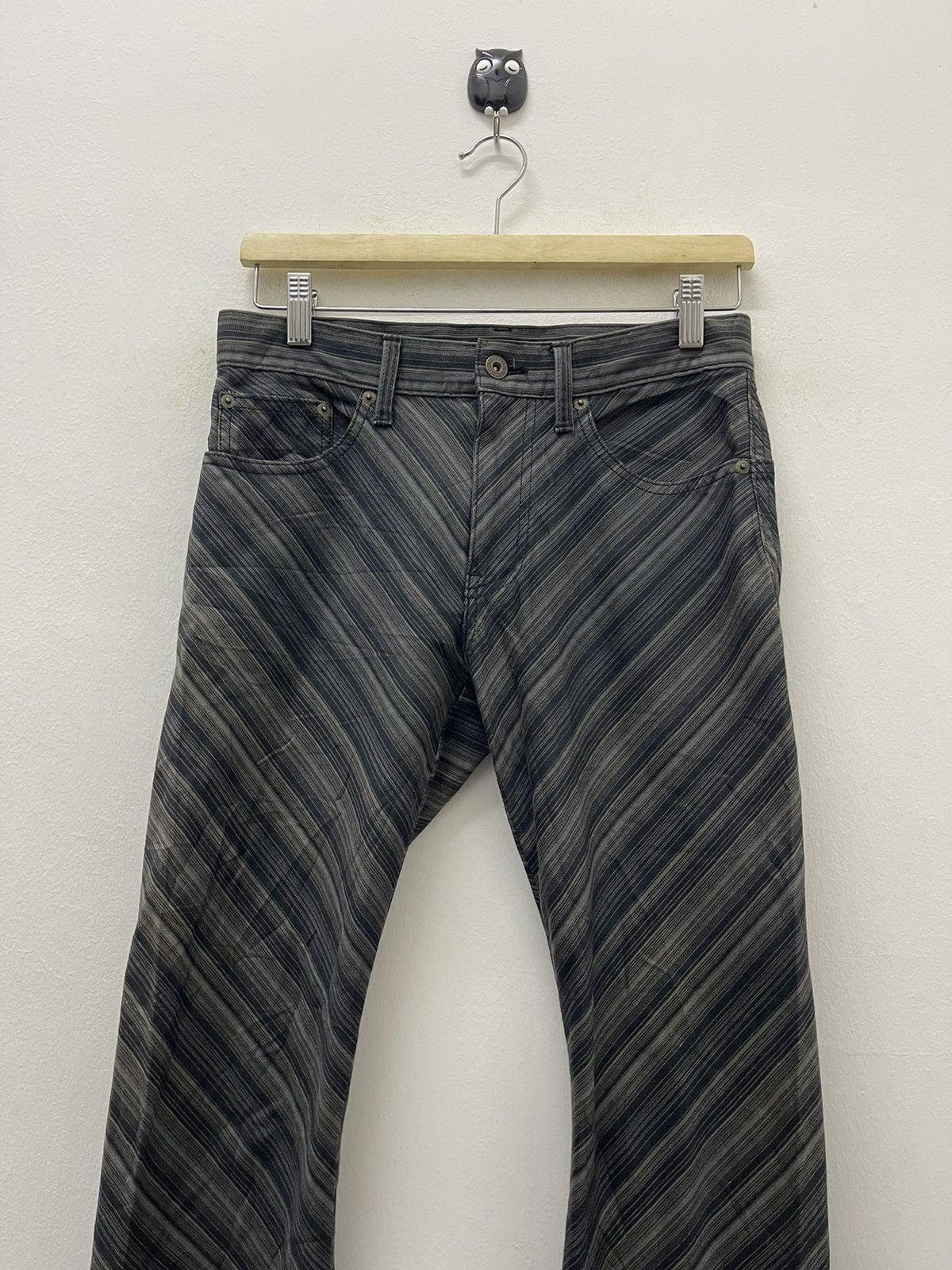 Morgan Homme Rare Vintage MORGAN HOMME Flare Striped Size US 28 / EU 44 - 2 Thumbnail
