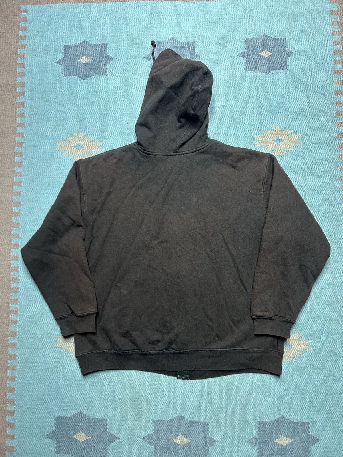 Vintage Vintage 90s thermal hoodie zip mocha brown waffle large Size US L / EU 52-54 / 3 - 5 Thumbnail