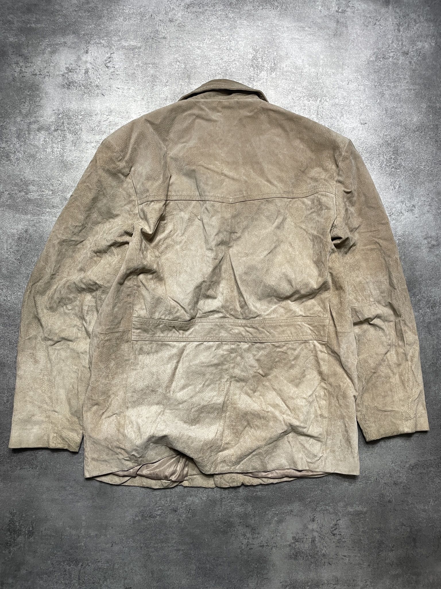 Genuine Leather ❗️RARE❗️Vintage 90s Real Genuine Leather Jacket Solid Size US XL / EU 56 / 4 - 2 Thumbnail