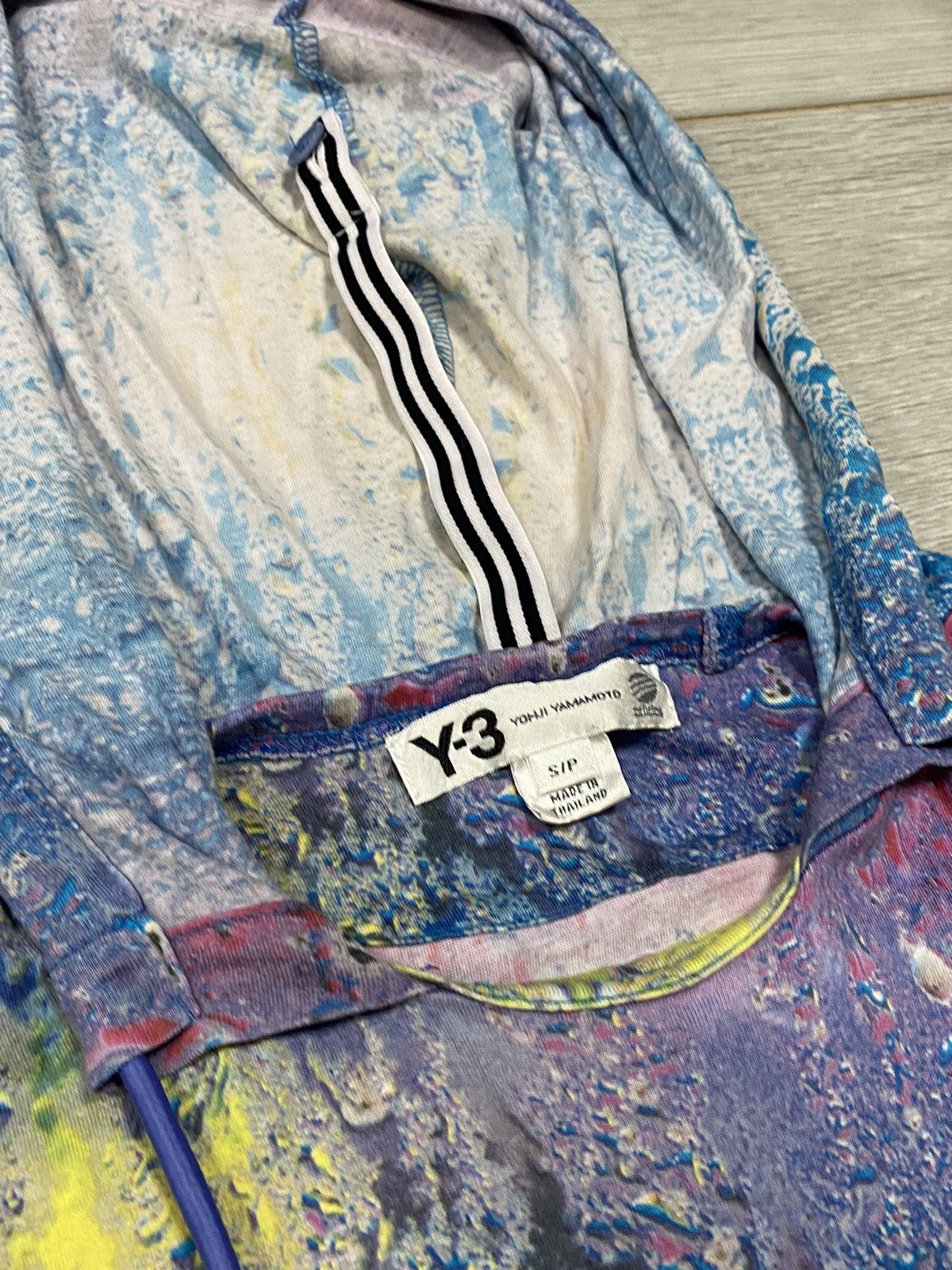 Yohji Yamamoto Y-3 Yohji Yamamoto x Adidas painted over print hoodie Size US S / EU 44-46 / 1 - 4 Thumbnail