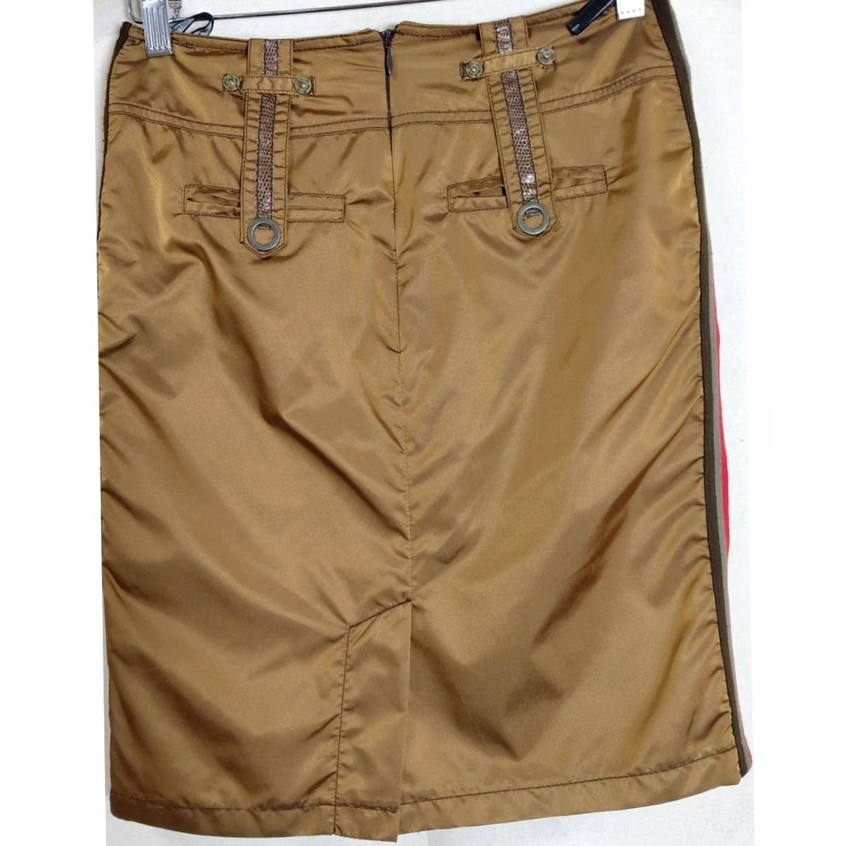 Vintage NWT SPORTALM KITZBUHEL Skirt Women EU34 Brown Pockets Knee Length A-Line Solid Button Zipper Casual Travel Austria"} Size 24" / US 00 / IT 34 - 2 Thumbnail