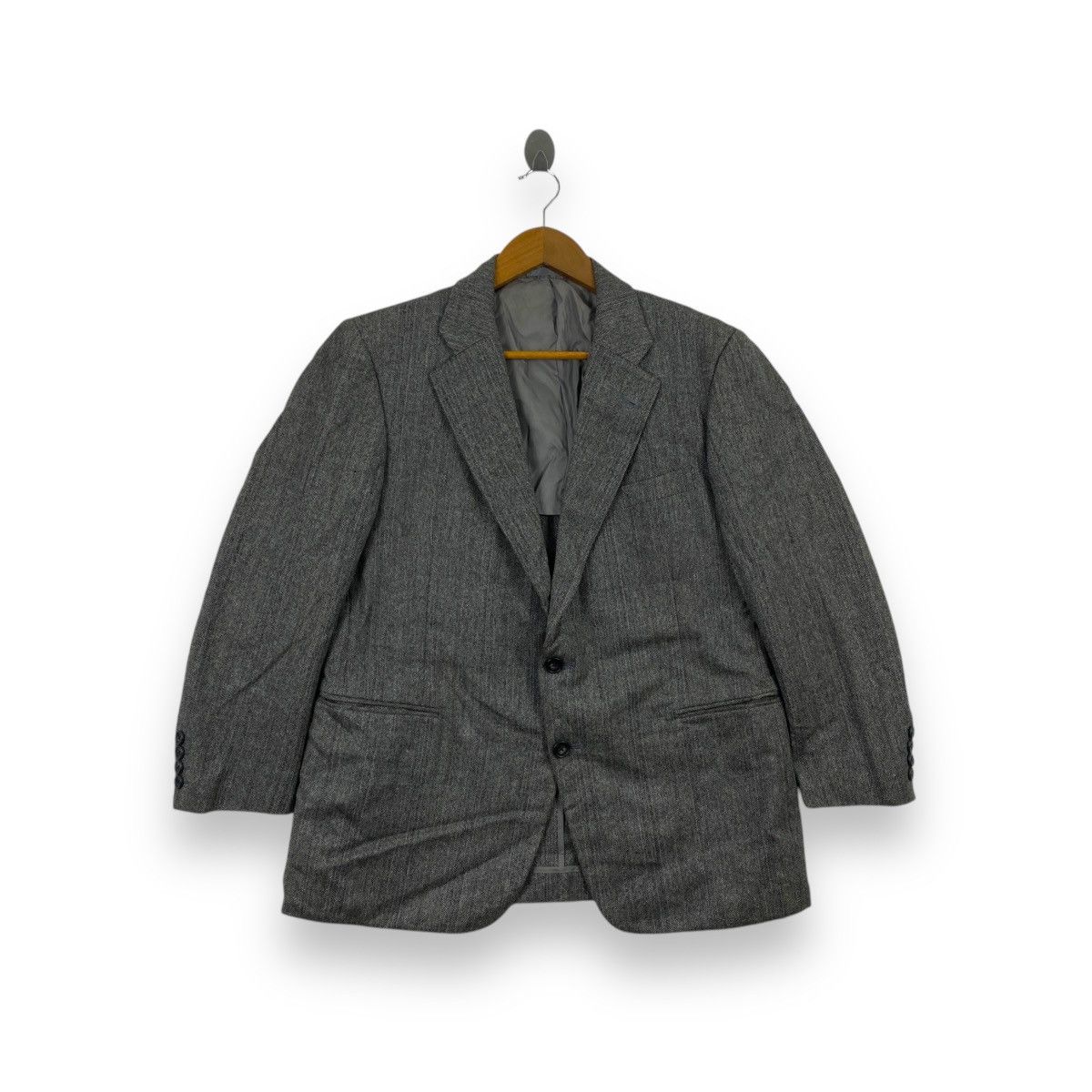 Burberry Vintage BURBERRY LONDON Grey Houndstooth Blazer Coat Size 38R - 1 Thumbnail