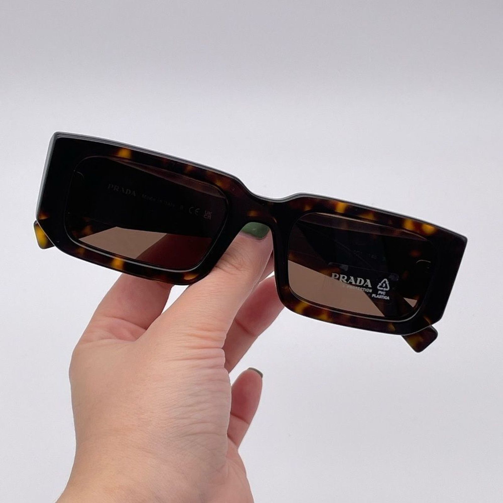 Prada NEW PRADA PR06YS 2AU8C1 Tortoise/ Dark Brown Unisex Size ONE SIZE - 7 Thumbnail