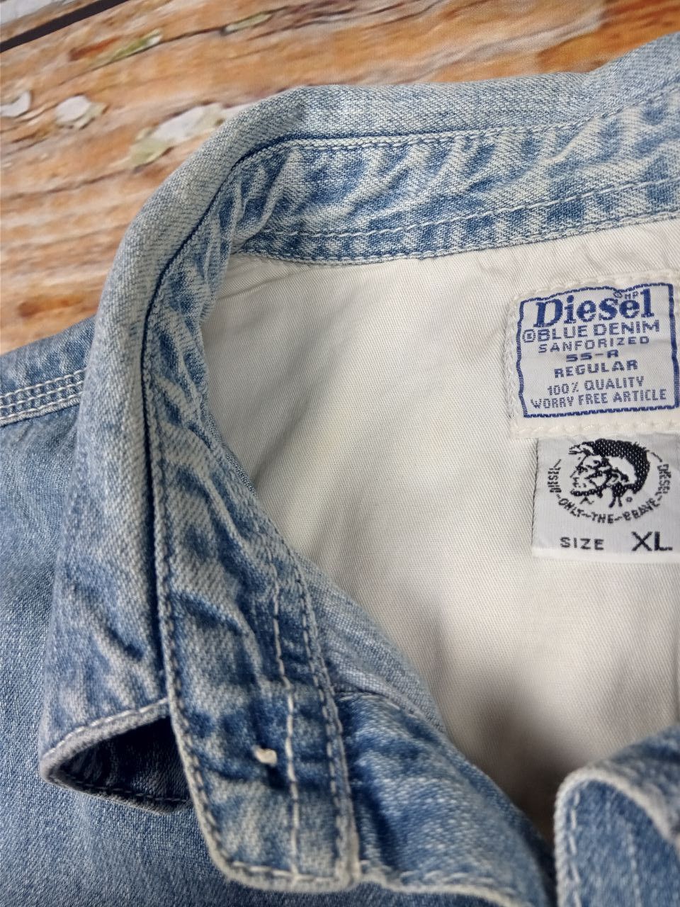 Diesel Diesel Denim Natural Blue Workwear Men's Shirt Size US XL / EU 56 / 4 - 5 Thumbnail