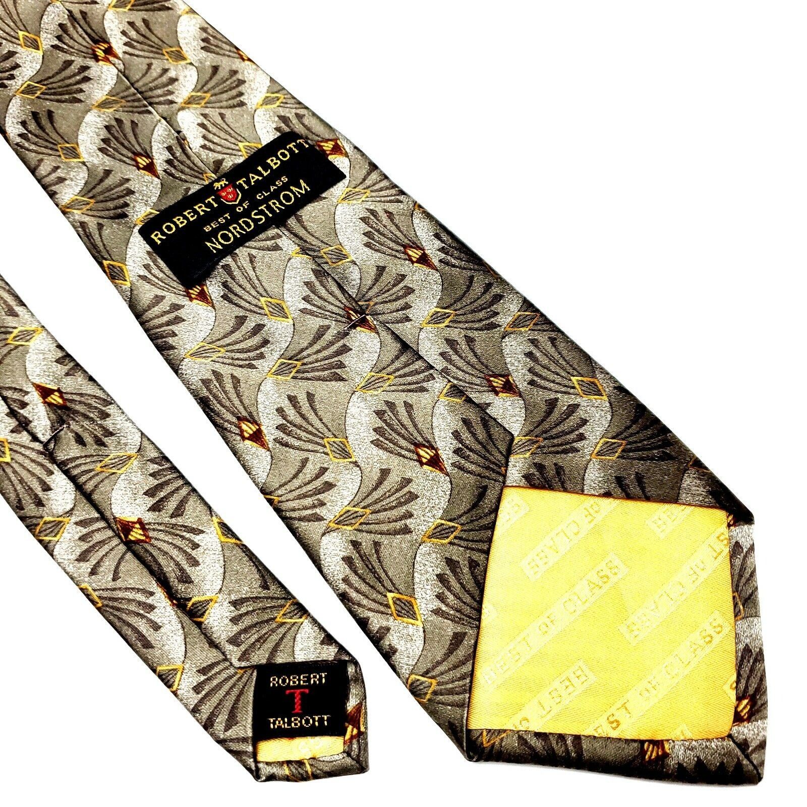 Robert Talbott Robert Talbott Best Of Class Nordstrom Silk Tie Print Beige Size ONE SIZE - 5 Thumbnail