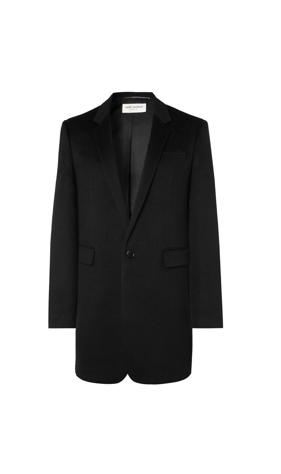 Saint Laurent Paris Single-Breasted Wool Cashmere Coat Size US L / EU 52-54 / 3 - 17 Thumbnail