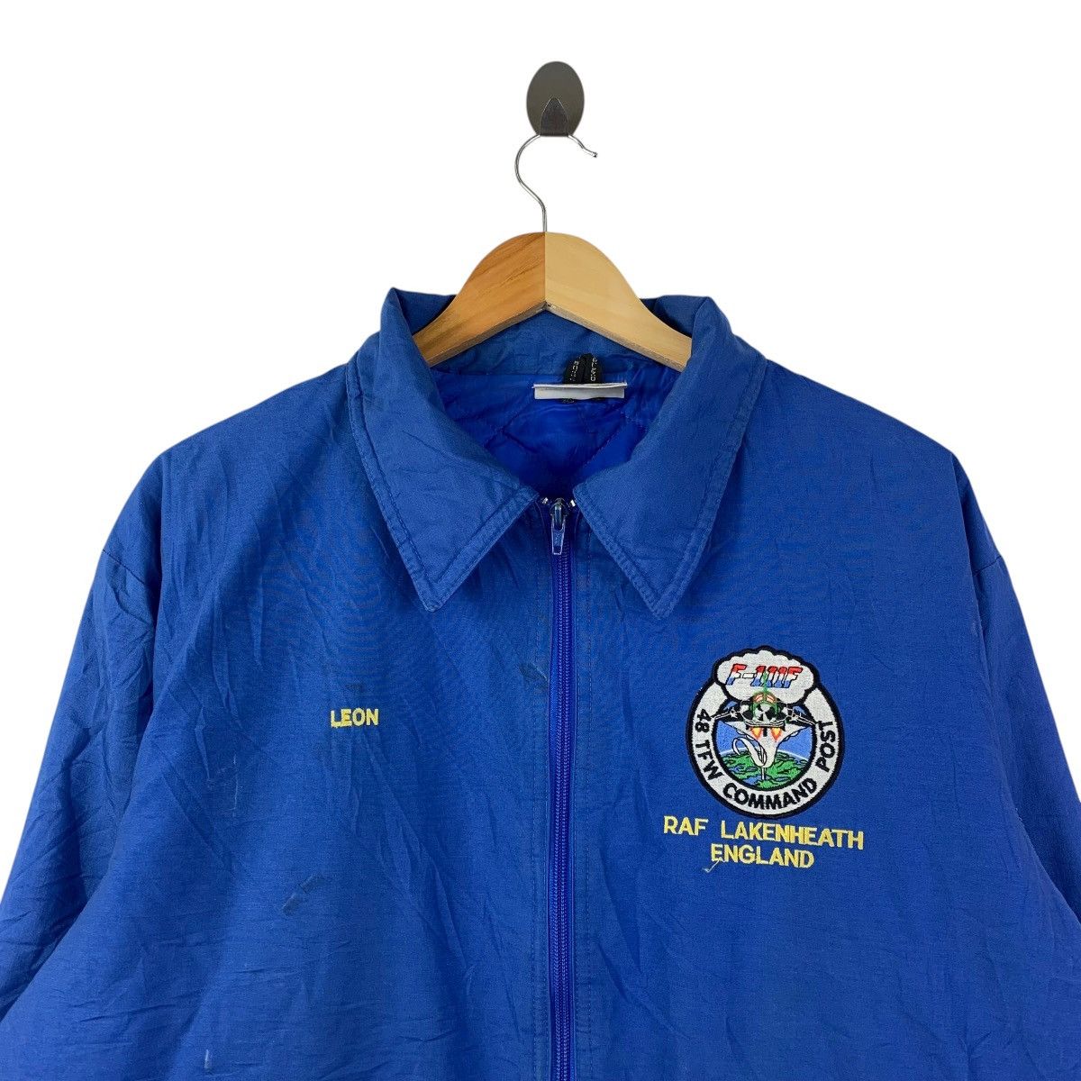 Vintage Vintage WAYFARER RAF Lakenheath England Embroidered Bomber Size US L / EU 52-54 / 3 - 3 Thumbnail