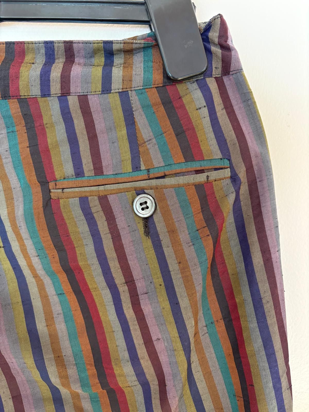 Joseph Vintage JOSEPH Women’s Silk Striped Trousers Size 28" / US 6 / IT 42 - 3 Thumbnail