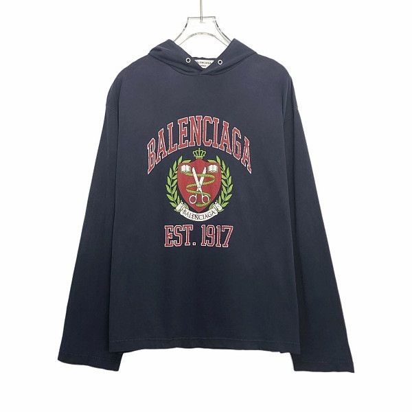 Balenciaga Balenciaga Logo Crest Hoodie Size M Size M / US 6-8 / IT 42-44 - 1 Thumbnail