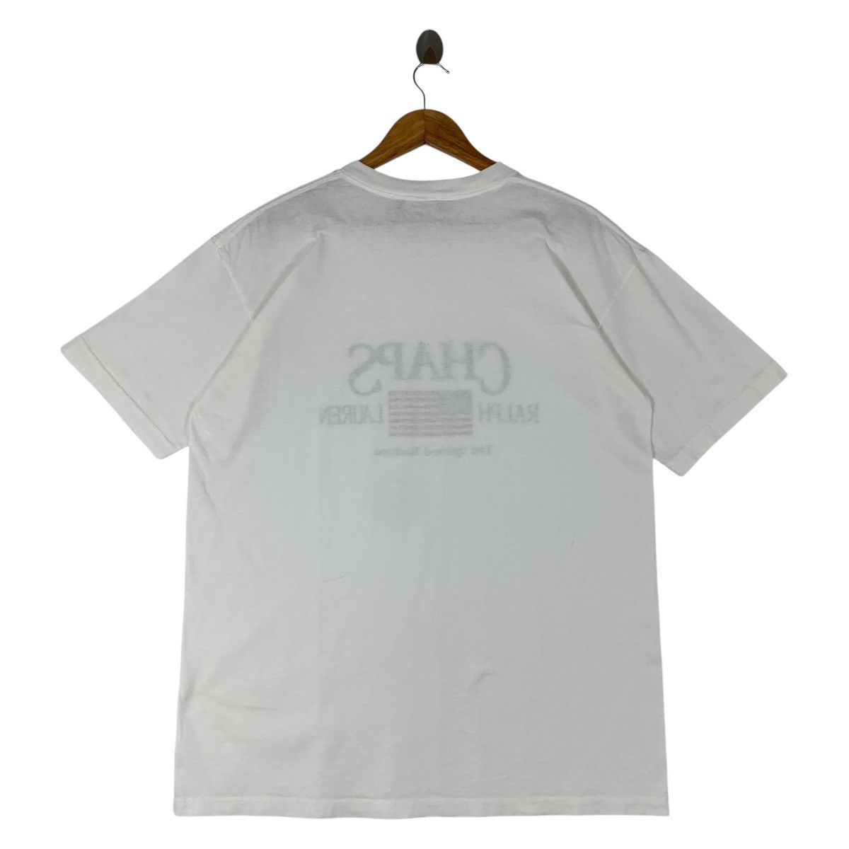 Chaps Ralph Lauren × Vintage Vintage 90s CHAPS RALPH LAUREN american flag printed tee Size US L / EU 52-54 / 3 - 4 Thumbnail