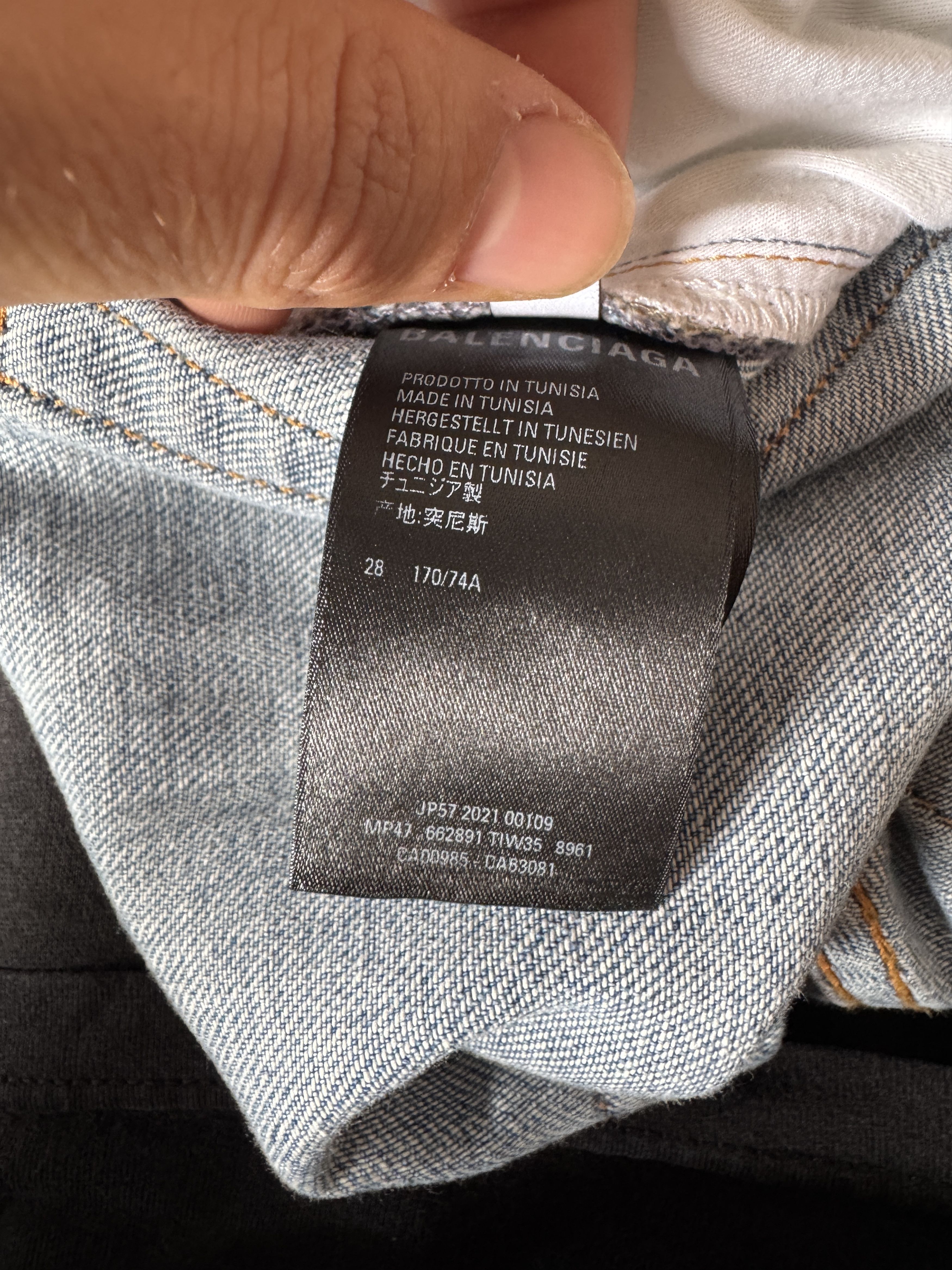 Balenciaga FW21 Afterworld Hybrid Panel Distressed Denim Size US 28 / EU 44 - 13 Thumbnail