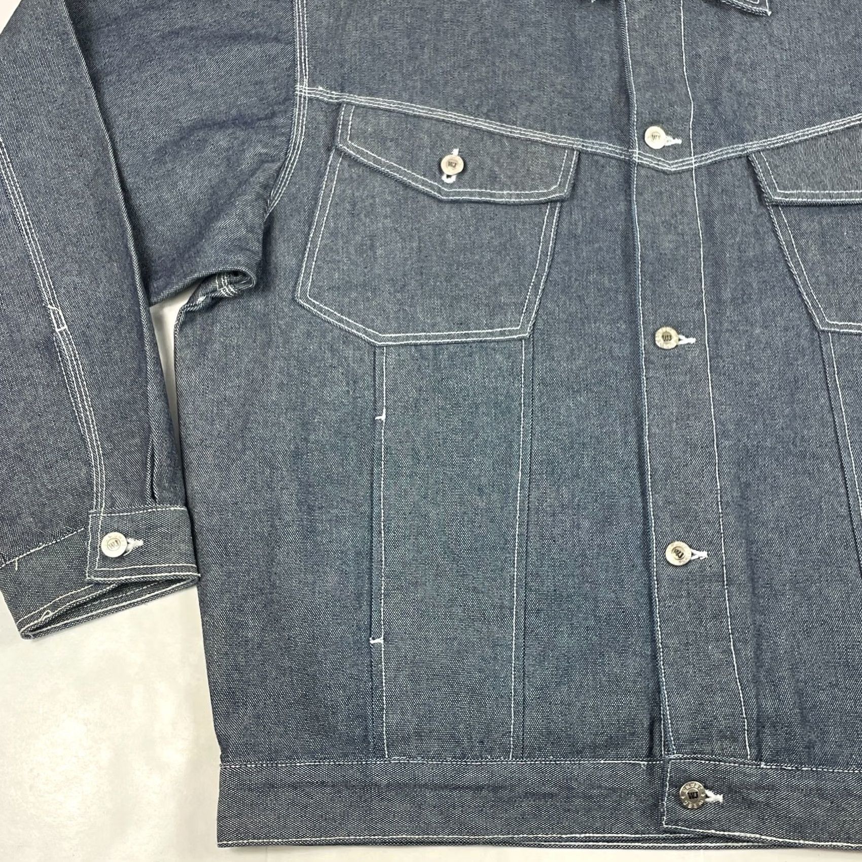 Denime VINTAGE Webs Jacket Men 2XL Denim Blue Trucker 90s Western Rodeo Bomber Jacket Mens Size US XXL / EU 58 / 5 - 5 Thumbnail