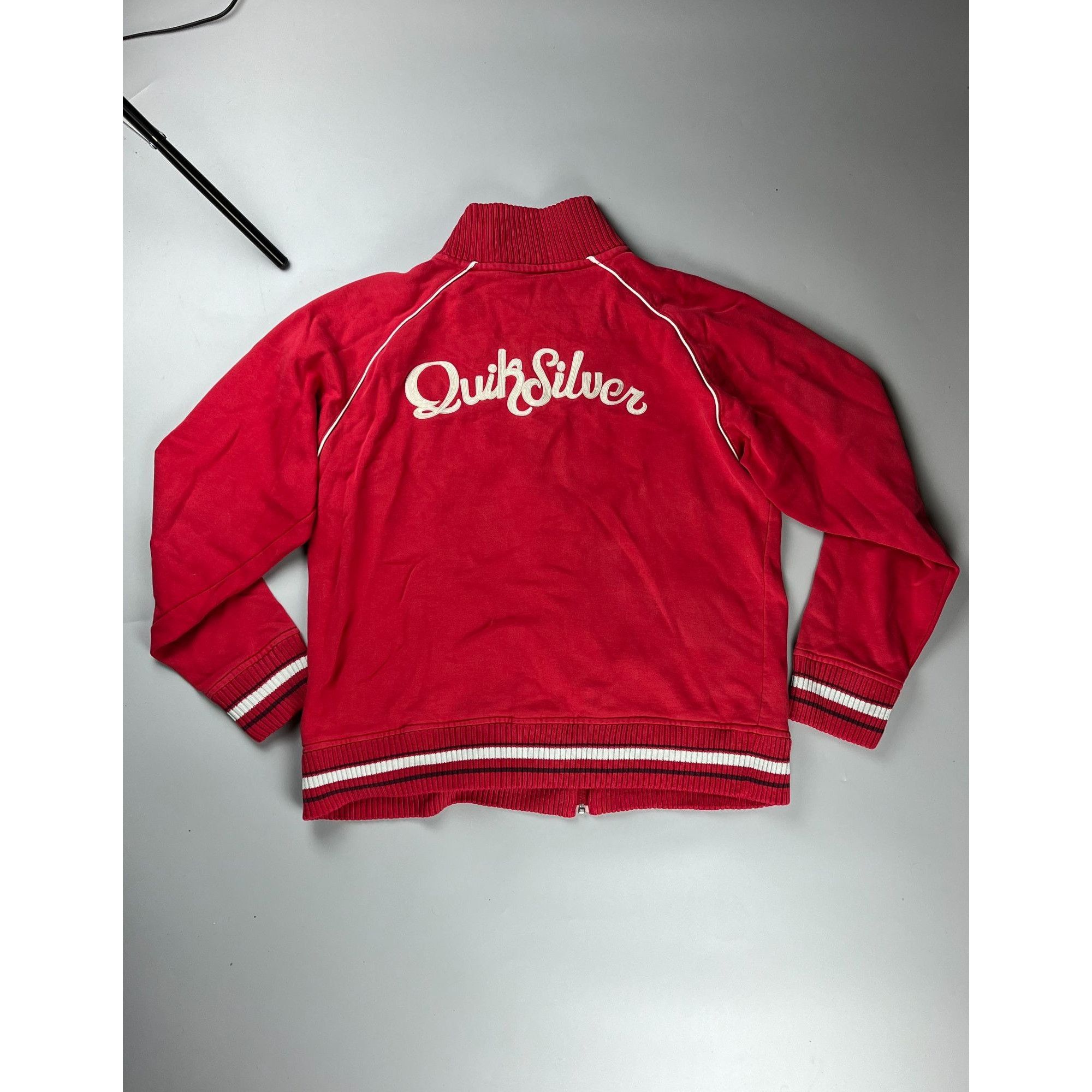 Quiksilver × Vintage Quiksilver Boys Red Lined Zip-Up Jacket Size US M / EU 48-50 / 2 - 1 Thumbnail