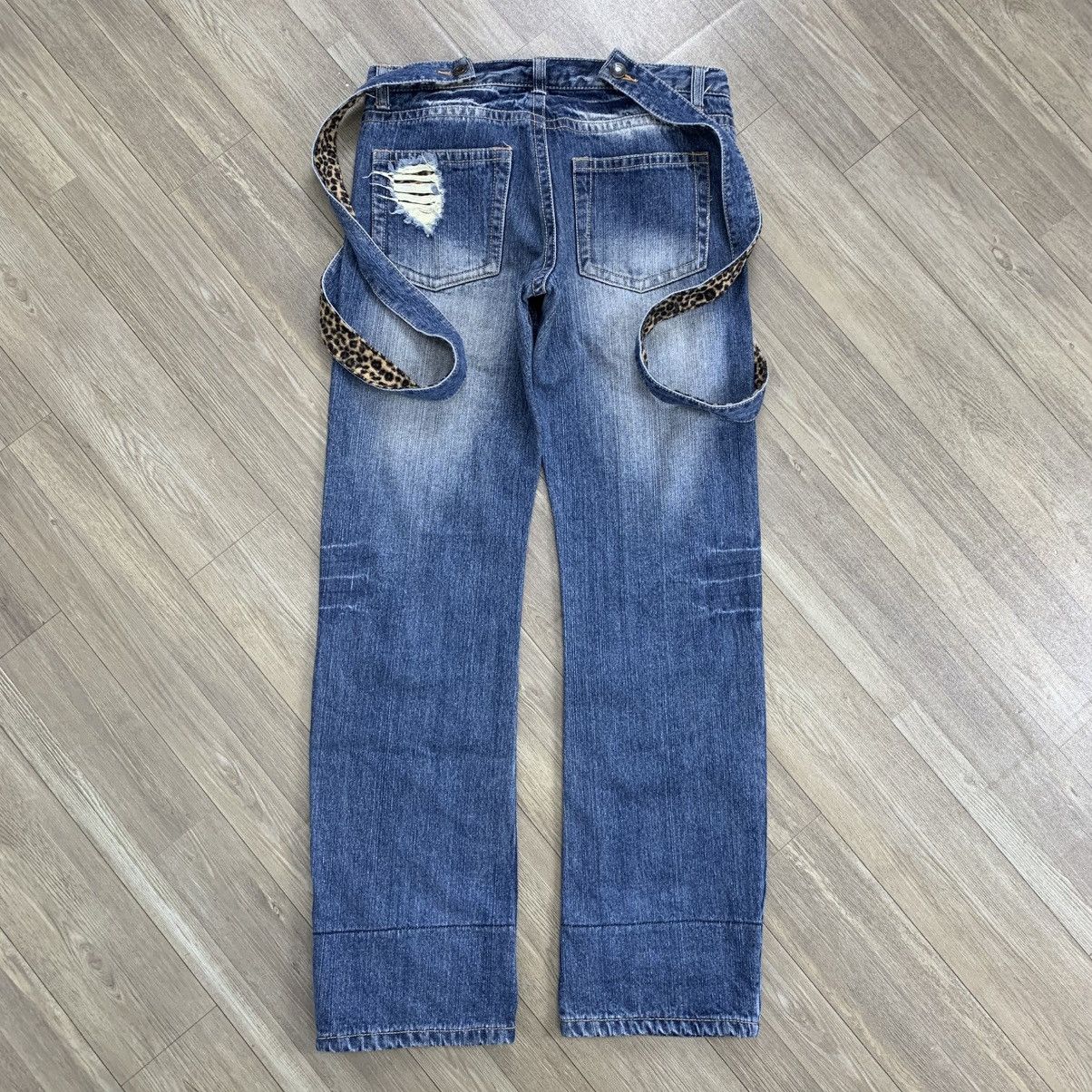 If Six Was Nine × Japanese Brand × Le Grande Bleu (L.G.B.) Ifsixwasnine Style💥Chip Clip Leopard Distressed Faded Jeans Size US 29 - 9 Thumbnail
