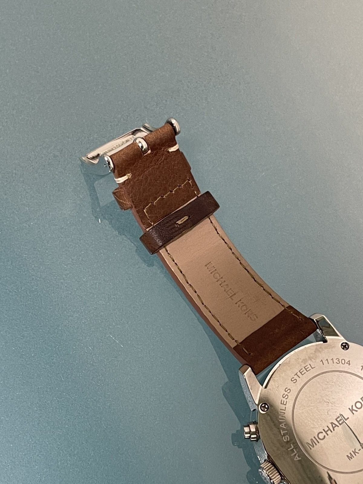 Michael Kors Michael Kors 43mm MK8309 Scout Chronograph Leather Watch Size ONE SIZE - 7 Thumbnail