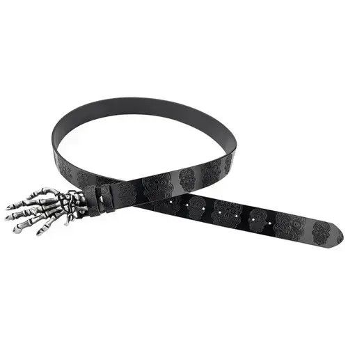 Japanese Brand Skull Leather Embossed Belt Claw Alloy Buckle Size ONE SIZE - 3 Thumbnail