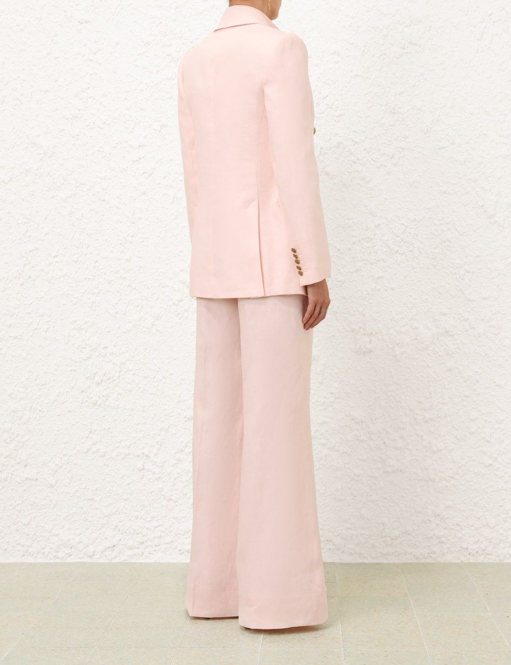 Zimmermann oc11z0226 Crush Double Breasted Jacket In Pink Size L / US 10 / IT 46 - 4 Thumbnail