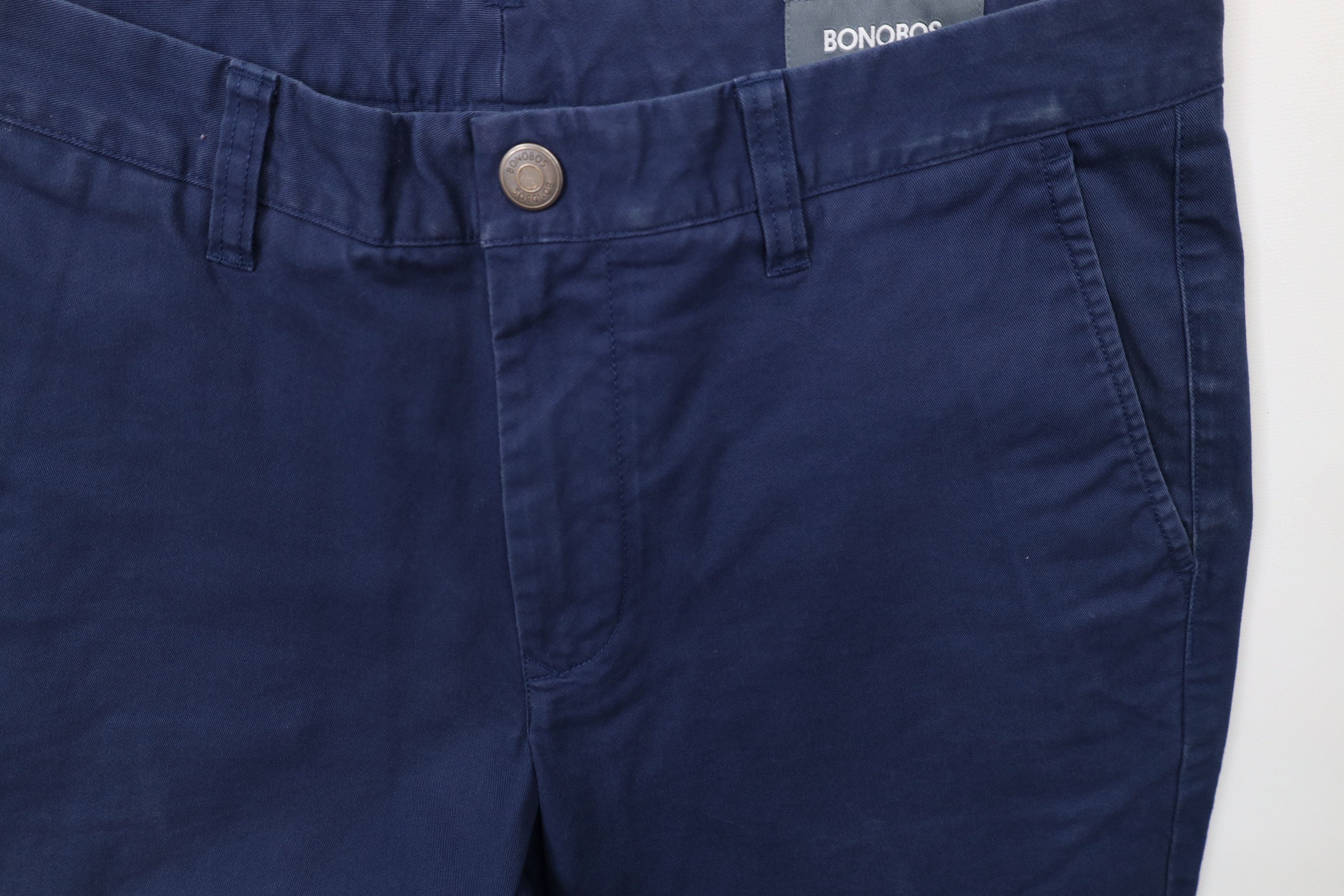 Bonobos × Vintage Bonobos Distressed Straight Leg Chino Pants Trousers Blue Size US 31 - 8 Thumbnail