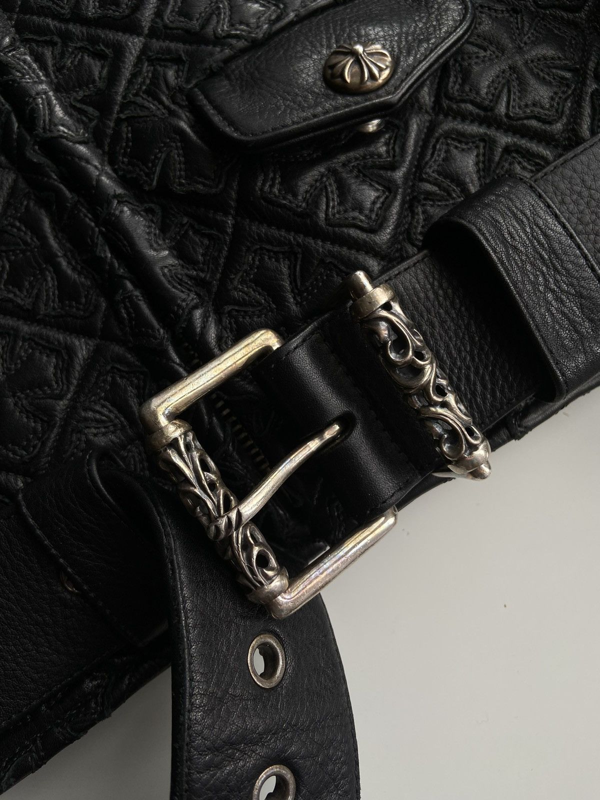 Chrome Hearts Chrome Hearts JJ Dean Mathematical Leather Jacket Size US XL / EU 56 / 4 - 5 Thumbnail
