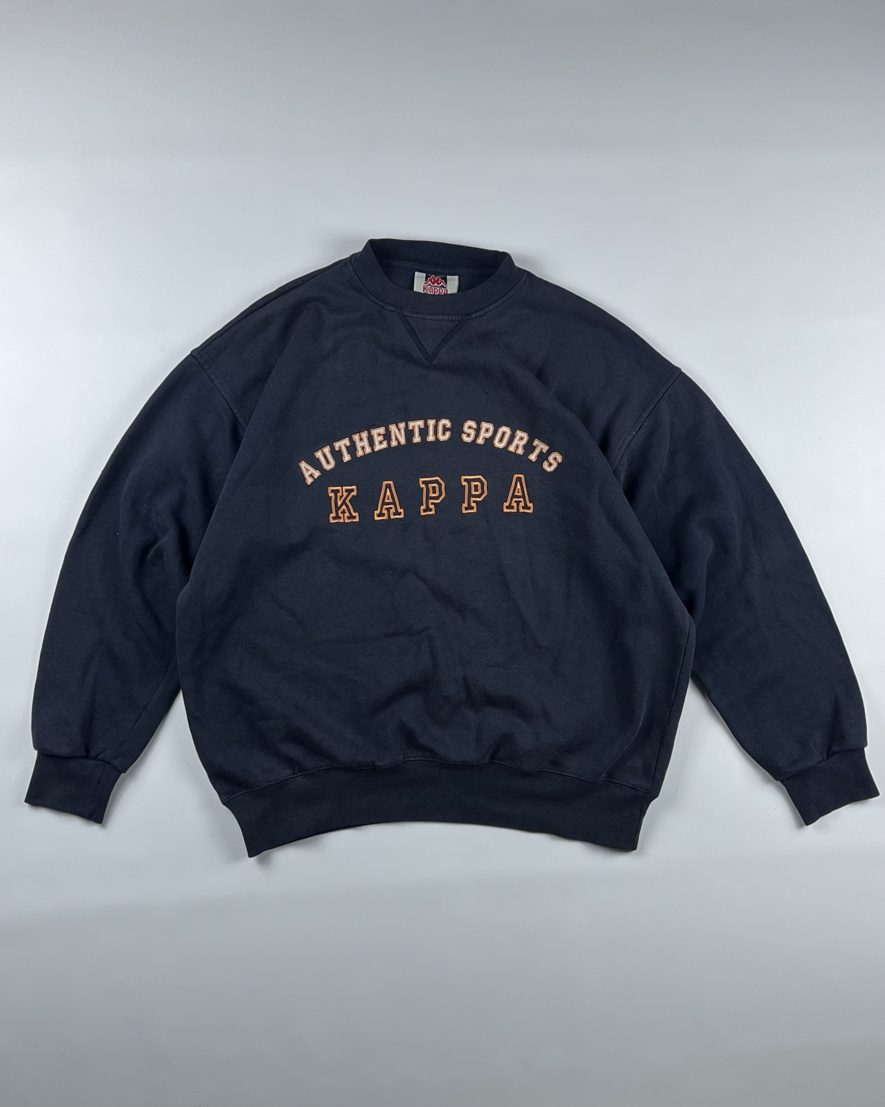 Kappa × Vintage 90s Kappa Vintage Center Logo Sweatshirt Size US XL / EU 56 / 4 - 1 Thumbnail