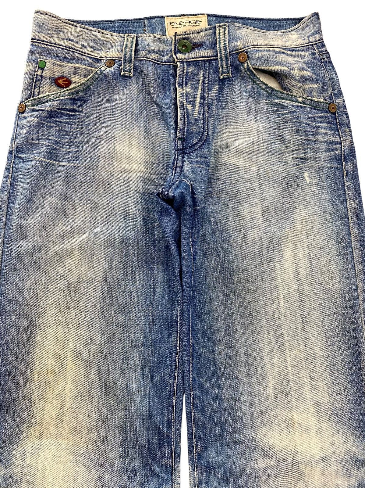 Energie Energie Light Wash Whiskered Style Rilexed Fit Leg Jeans Size US 30 / EU 46 - 2 Thumbnail