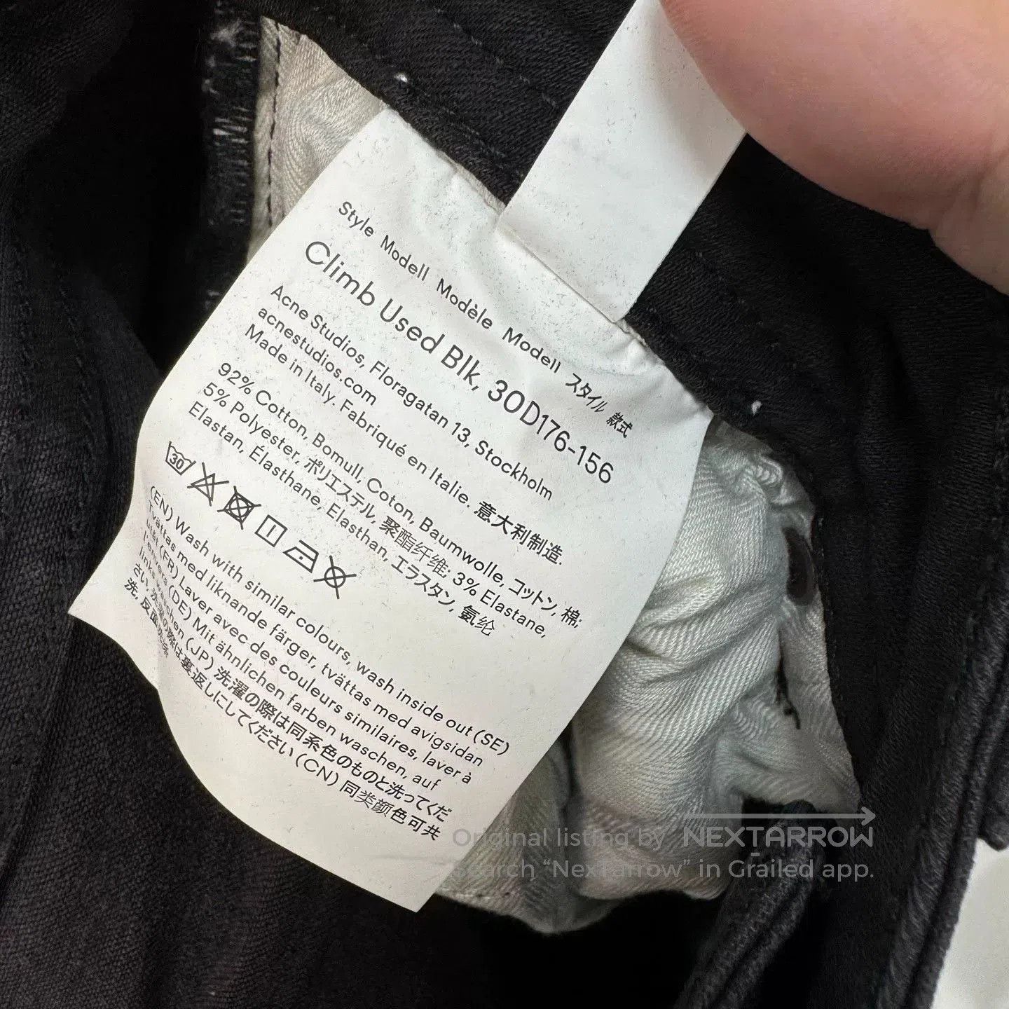 Acne Studios Acne Studios Black Washed Jeans. Size 27" / US 4 / IT 40 - 7 Thumbnail