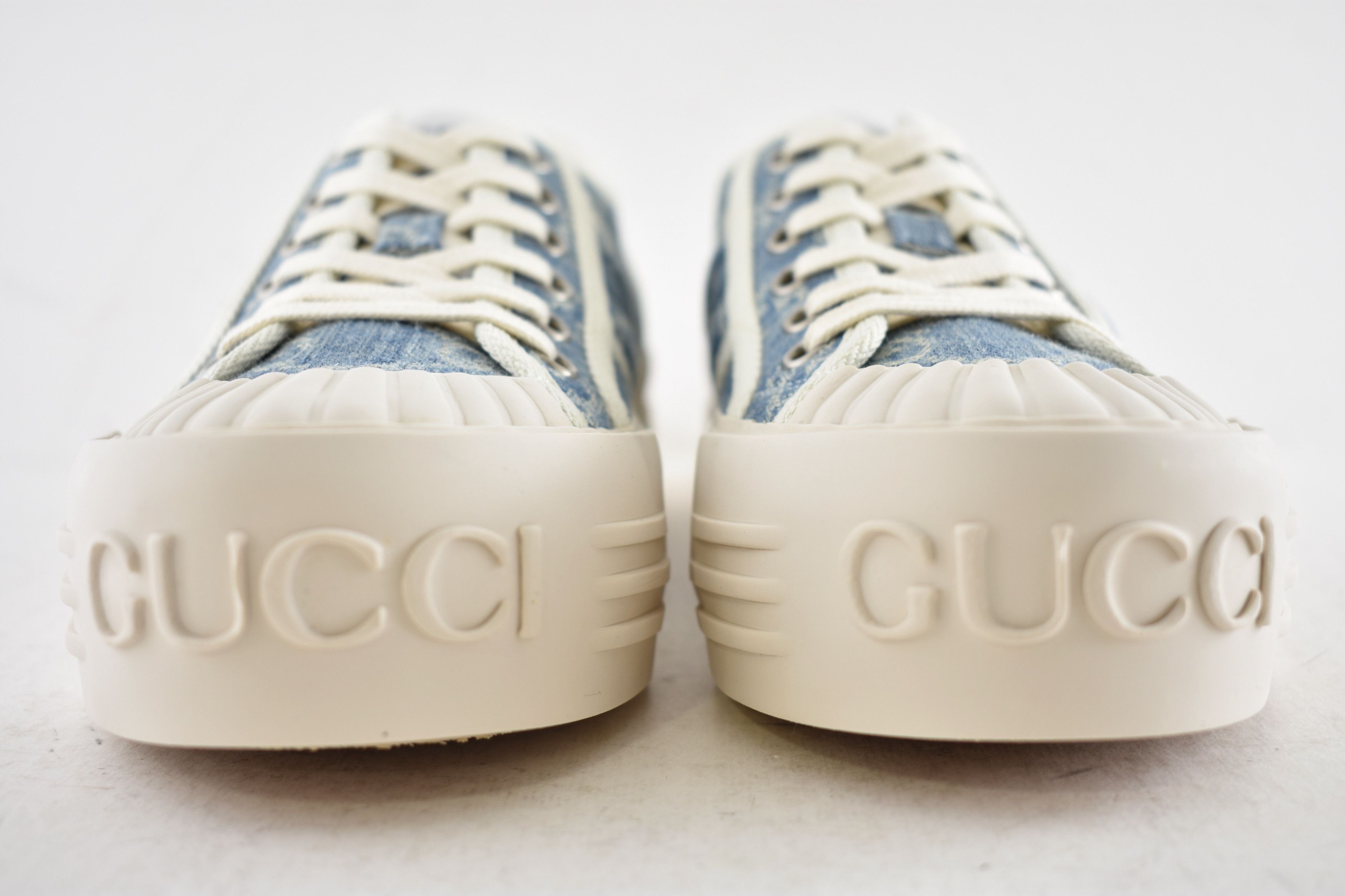 Gucci Gucci Chunky Monogram GG Logo Denim Platform Sneakers 36.5 Size US 6.5 / IT 36.5 - 11 Thumbnail