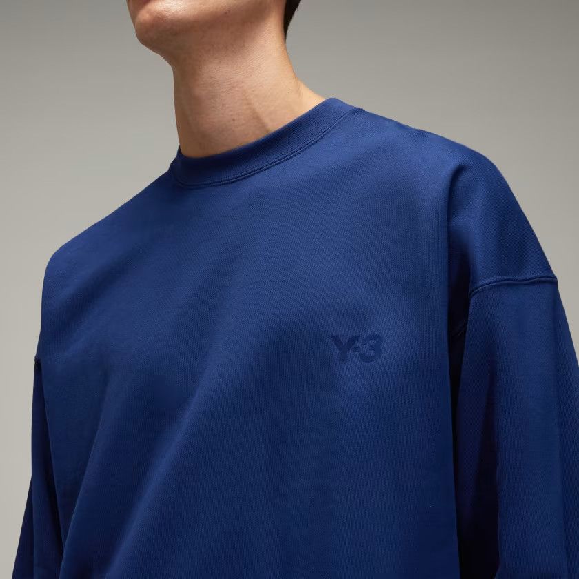 o1s22i1n0125 Soft Cotton Crewneck Sweatshirt in Blue