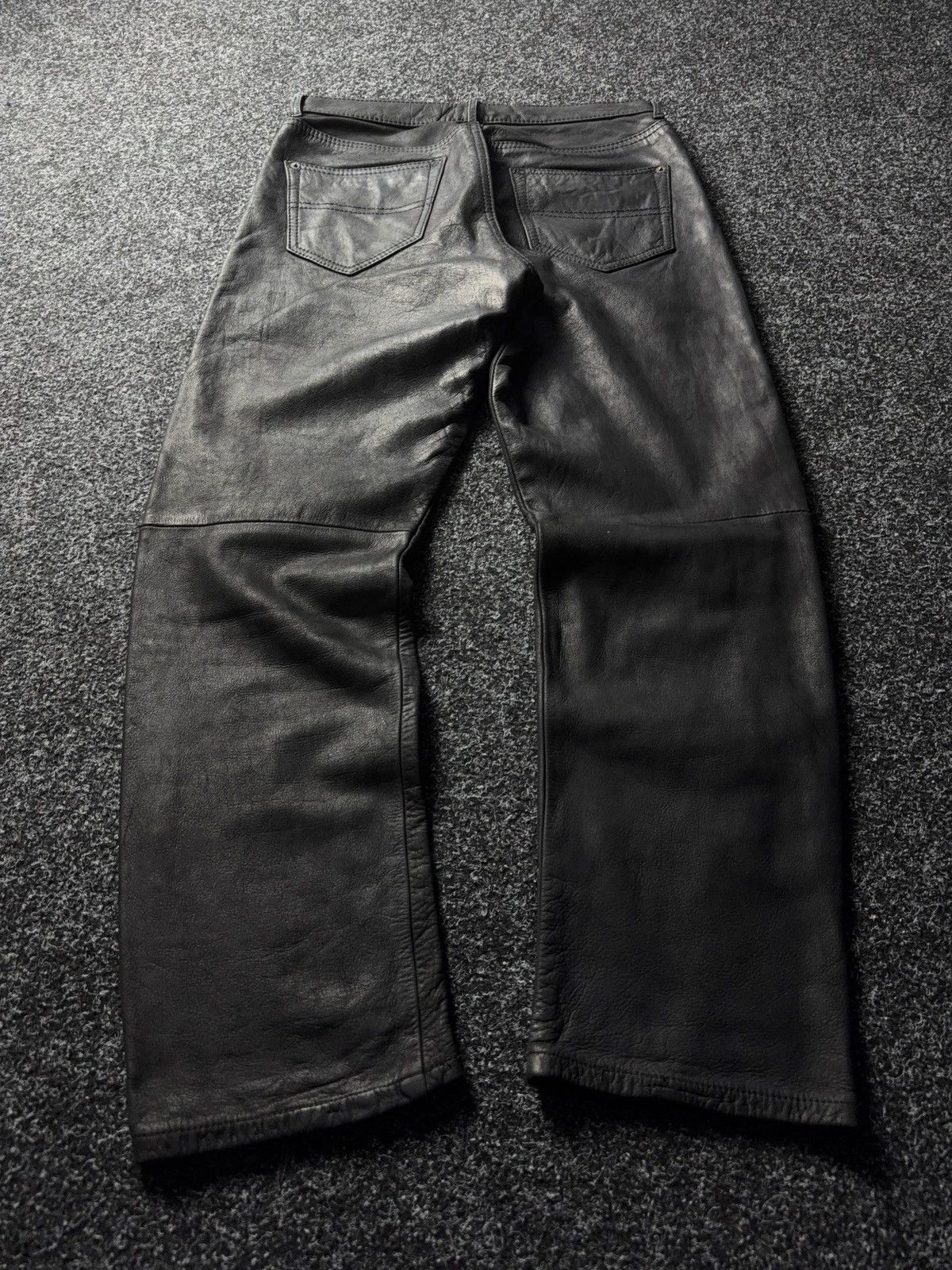 Y2K Vintage Leather Pants Opium Style Alt Biker USA Rare