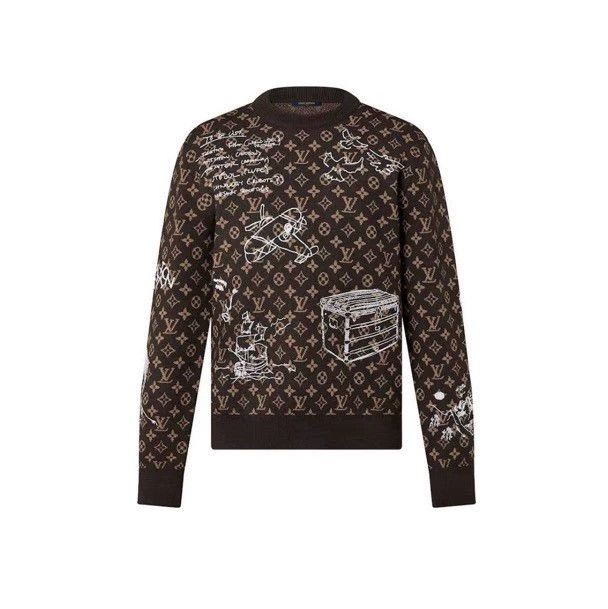 Louis Vuitton Louis Vuitton full of brown presbyopia sweater Size US L / EU 52-54 / 3 - 1 Thumbnail