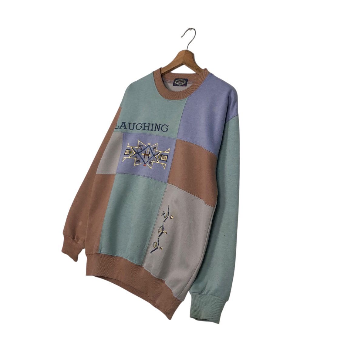 Japanese Brand 📌Vintage Sweatshirt Jazir Patch Work Design Issey Miyake Size US M / EU 48-50 / 2 - 3 Thumbnail