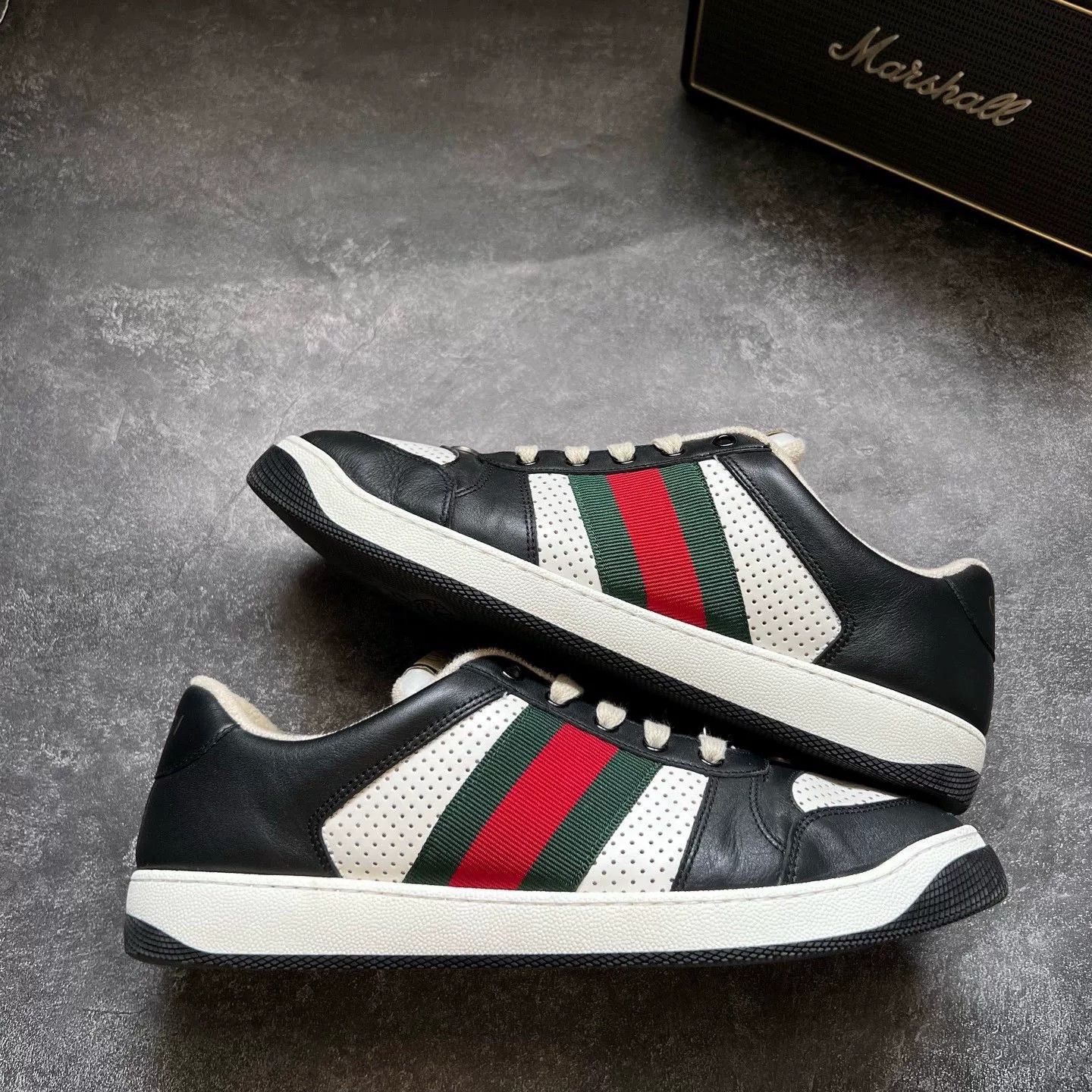 Gucci Gucci Black Lowtop Sneakers 10 Men Size US 10 / EU 43 - 1 Thumbnail