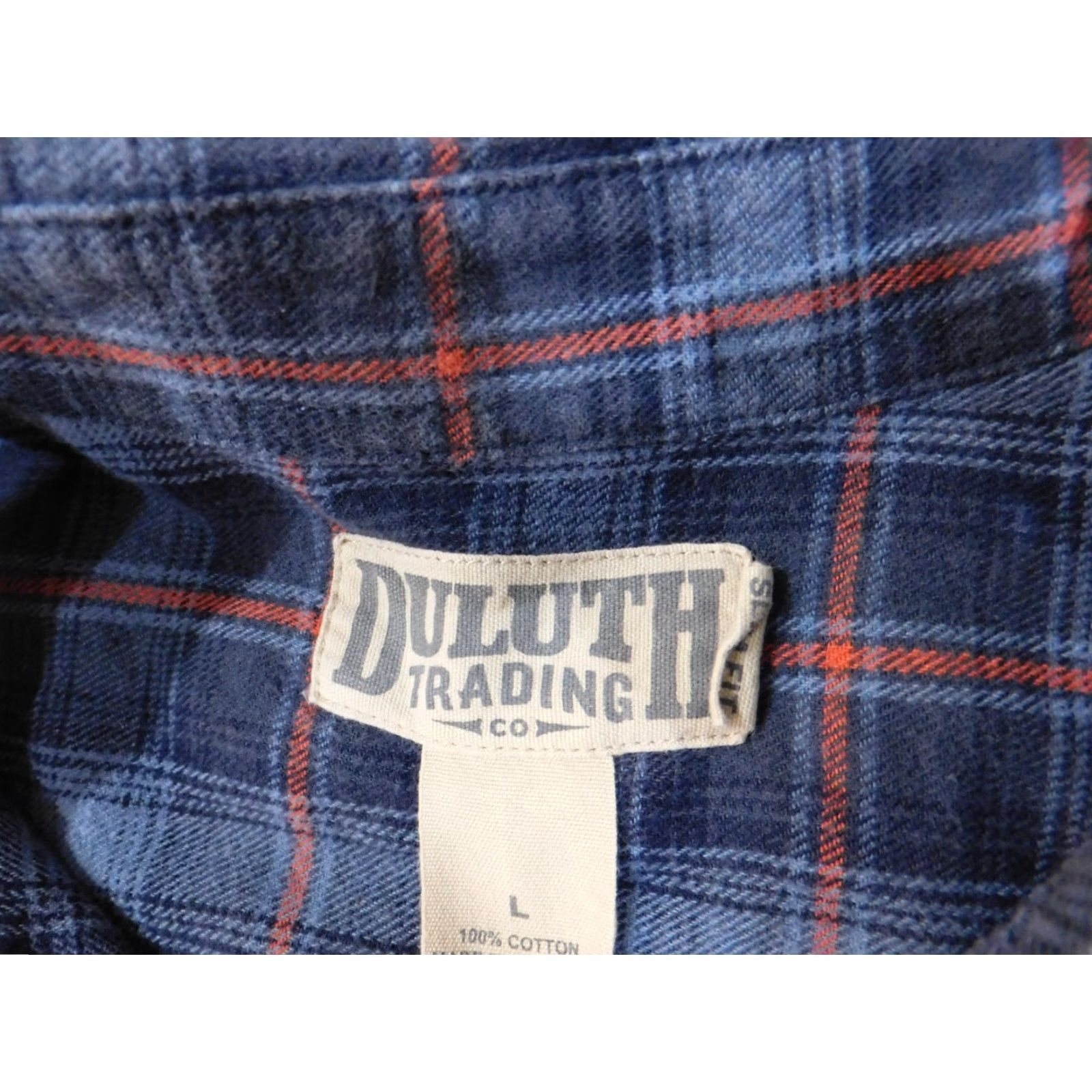Vintage Duluth Flannel Shirt L Slim Blue Plaid Cotton Button-Up Outdoor Mens Size US L / EU 52-54 / 3 - 3 Thumbnail