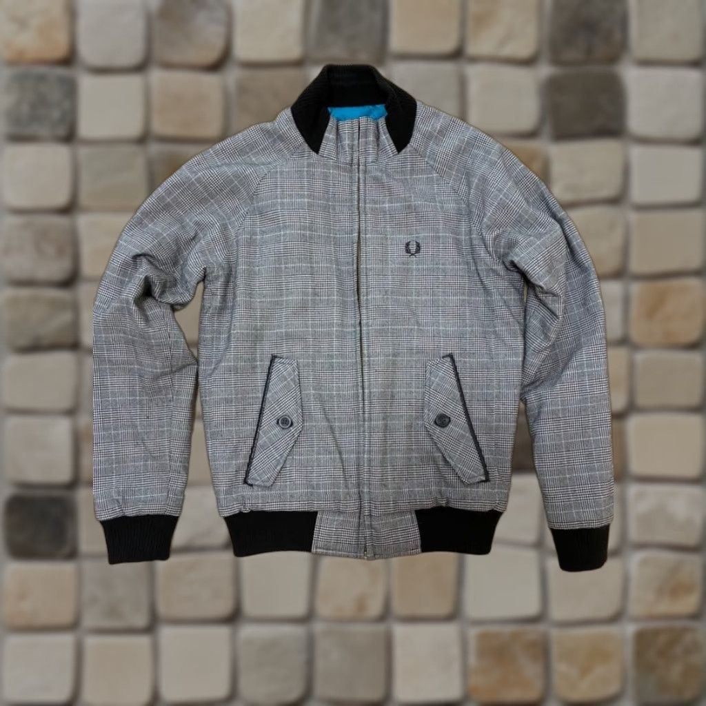 Fred Perry VINTAGE Fred Perry Reversible Quilted Zip Jacket Glen Check Blue Size S Logo from Japan Size US S / EU 44-46 / 1 - 1 Thumbnail