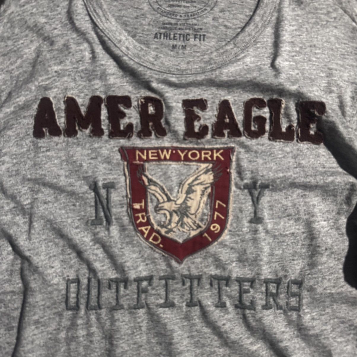 American Eagle Outfitters Vintage Y2K American Eagle grey long sleeve shirt Size US M / EU 48-50 / 2 - 3 Thumbnail