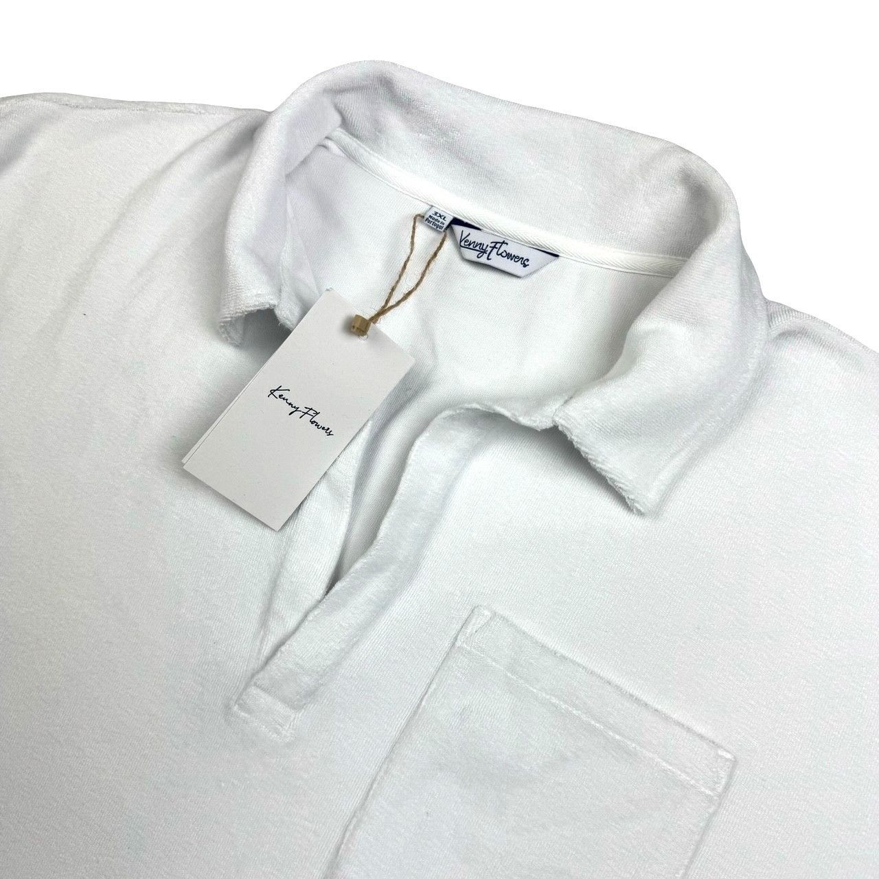 Kenny Flowers NEW Kenny Flowers Men's Terry Cloth Pocket Polo Shirt White Size US XXL / EU 58 / 5 - 1 Thumbnail