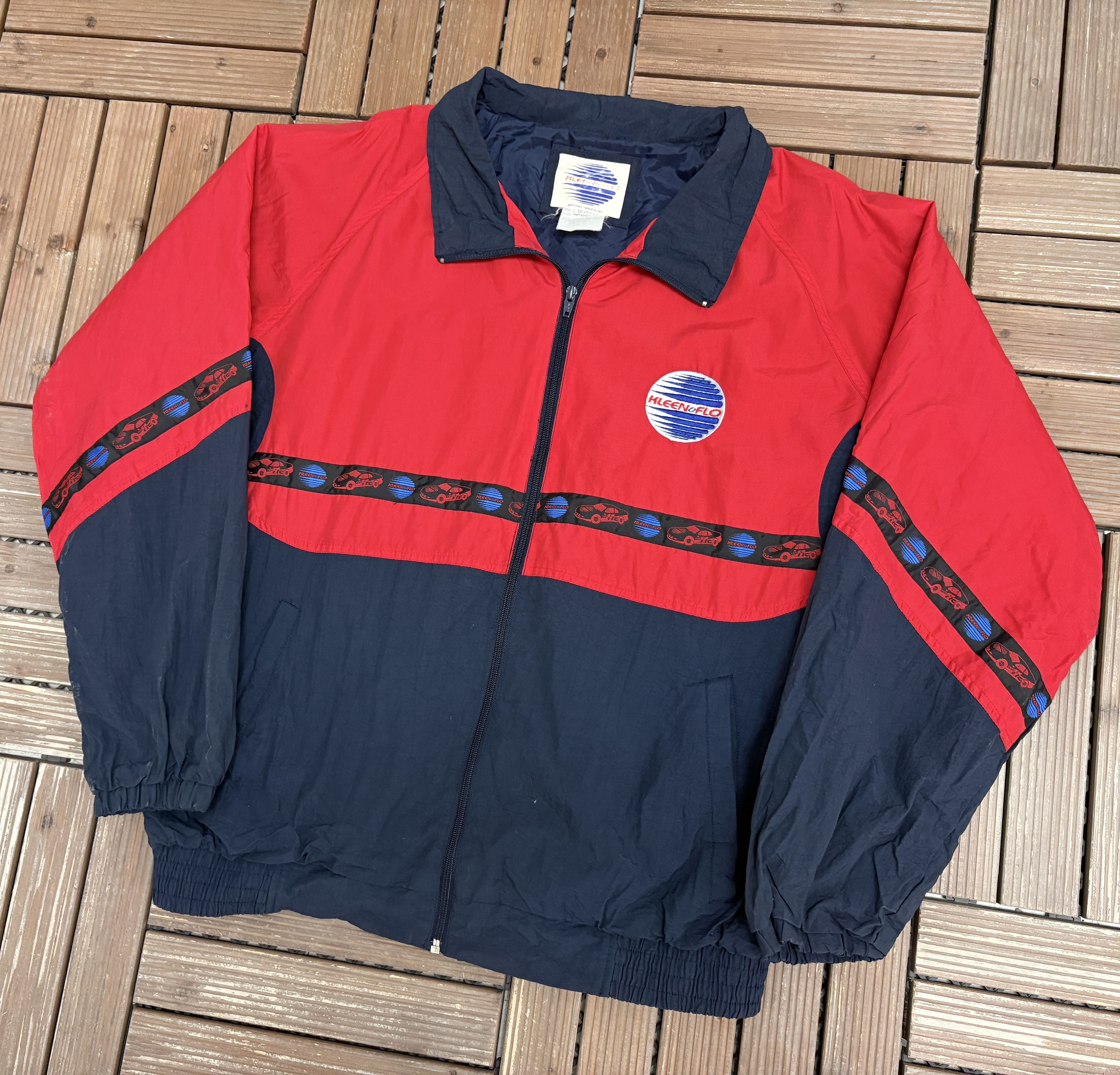 Vintage Kleen Flo Racing Embroidered Vintage Windbreaker Jacket Size US XL / EU 56 / 4 - 3 Thumbnail