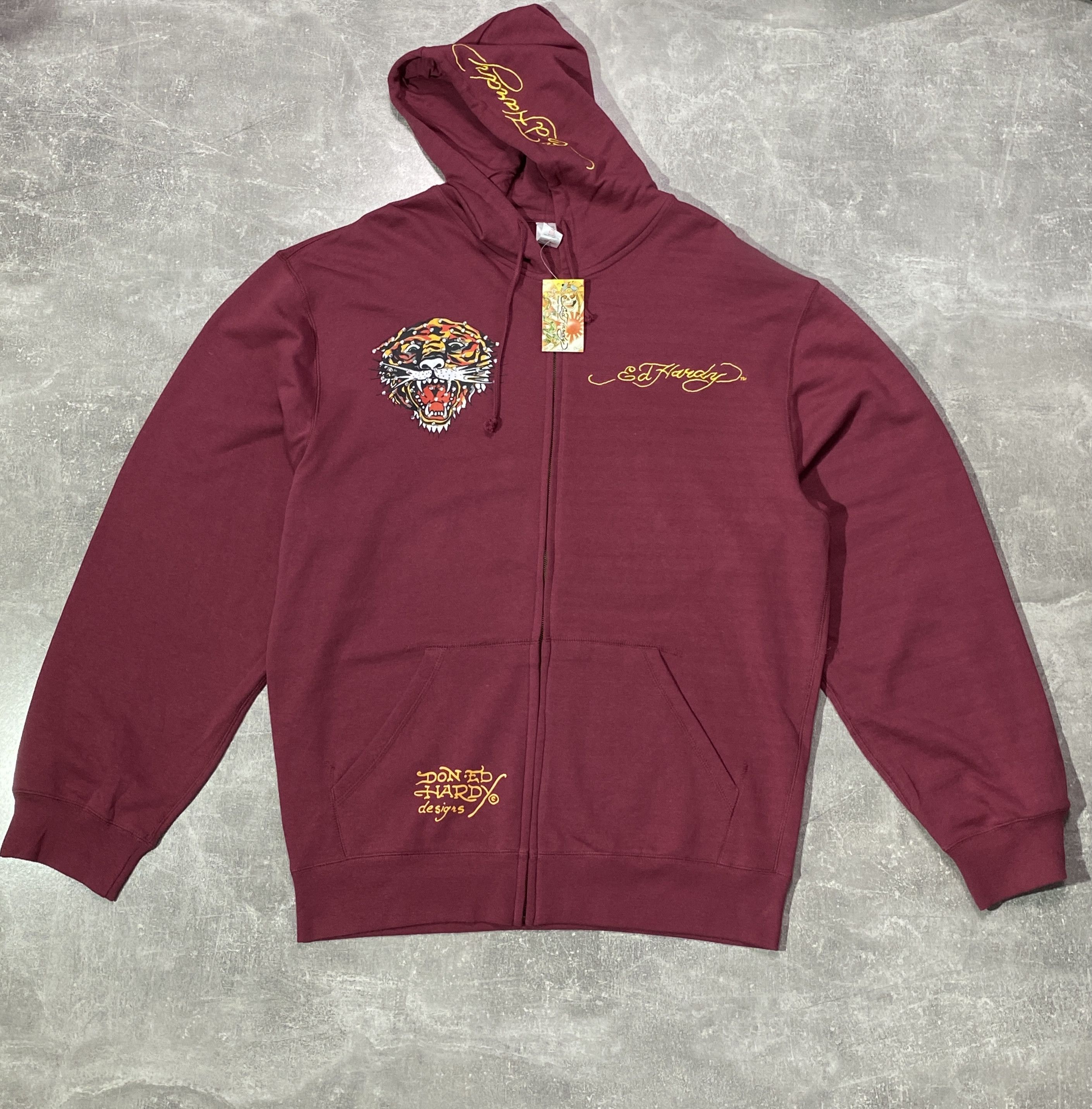 Ed Hardy Vintage Y2K Ed Hardy Big Logo Tattoo Tiger Zip Hoodie Size US XXL / EU 58 / 5 - 2 Thumbnail