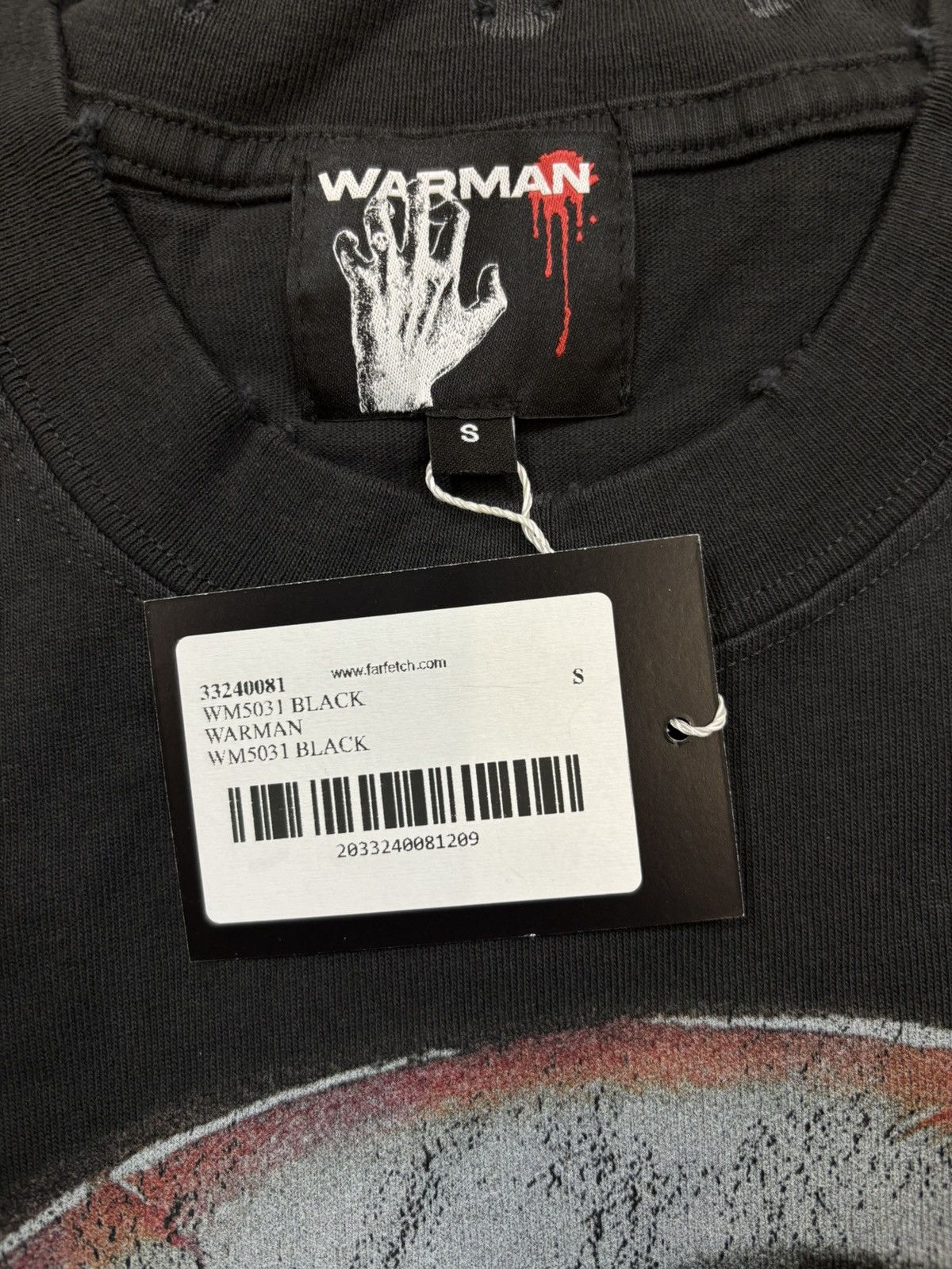 Vintage Warman Open Your Eye Graphic T-Shirt, Washed Black Size US S / EU 44-46 / 1 - 7 Thumbnail