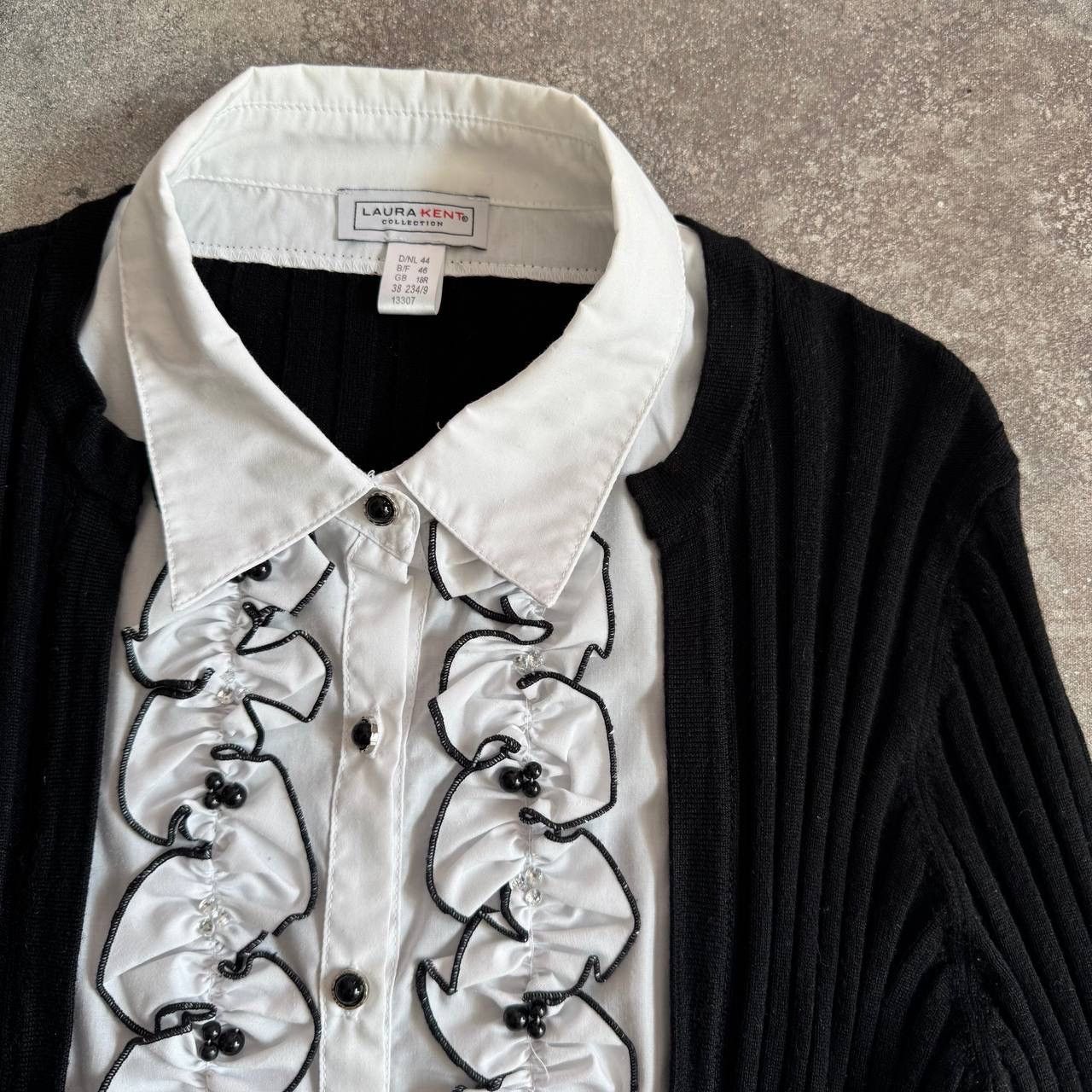 20471120 × Vintage Super Sexy Vintage Y2K Long Sleeve Blouse Size L / US 10 / IT 46 - 4 Thumbnail