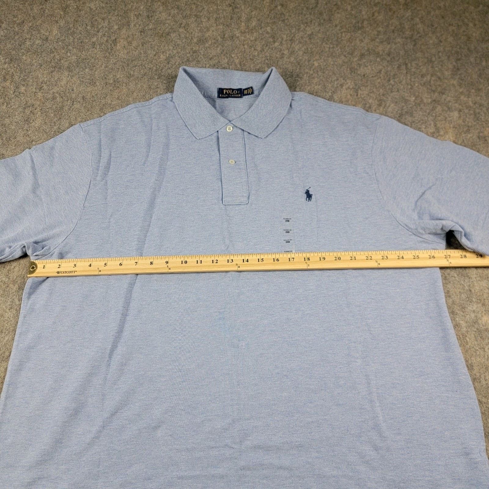 Polo Ralph Lauren Polo Ralph Lauren Polo Shirt Mens Light Blue Short Sleeve Size US XXL / EU 58 / 5 - 4 Thumbnail