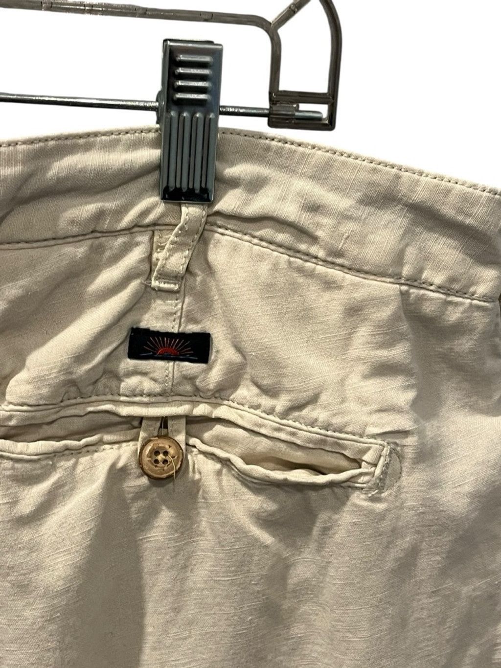 Faherty Faherty Linen Blend Khaki Chino Shorts Men's Size 35 Size US 35 - 6 Thumbnail