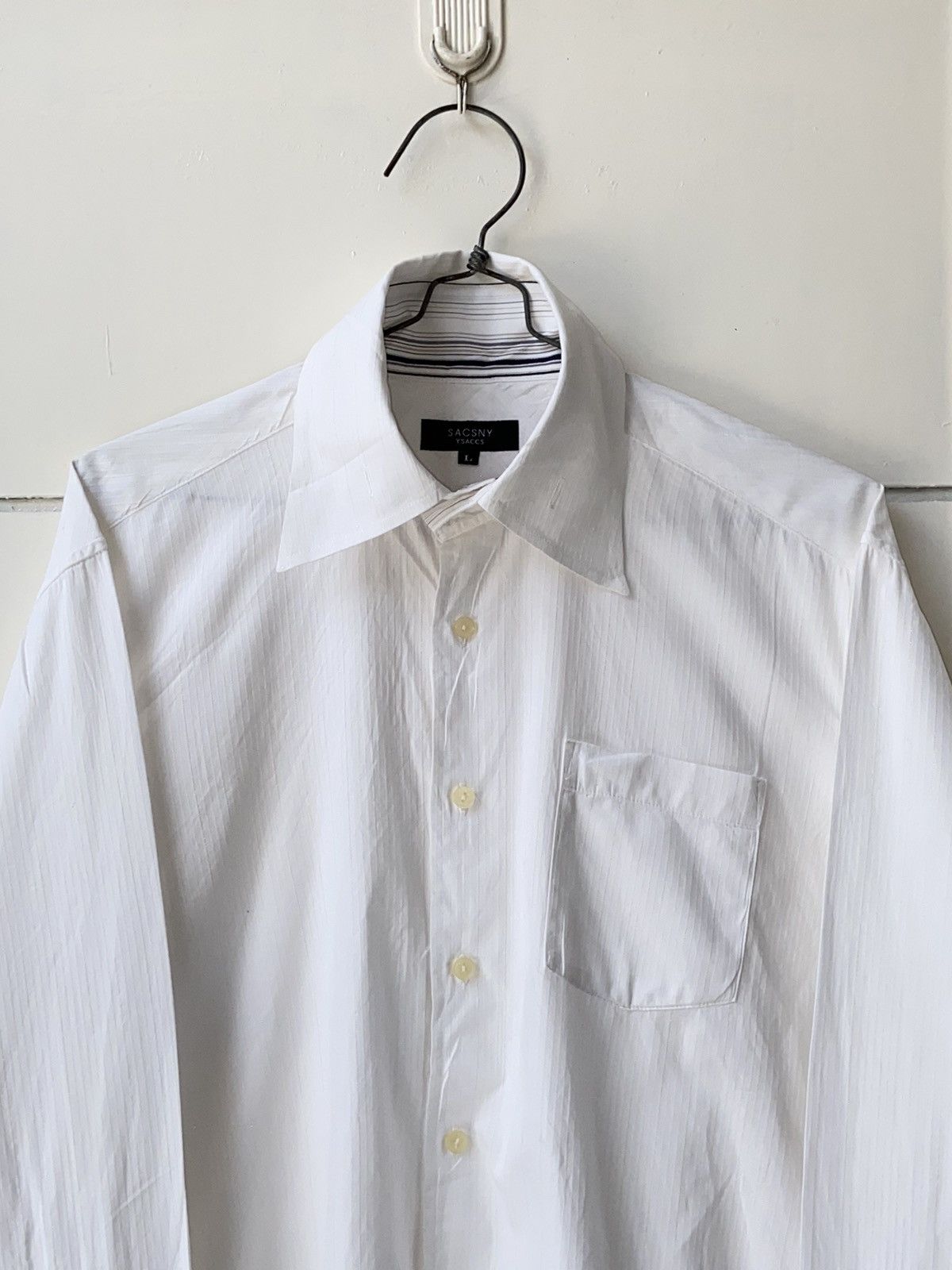 Yohji Yamamoto SACSNY Y’SACCS White Shirt Size US L / EU 52-54 / 3 - 3 Thumbnail