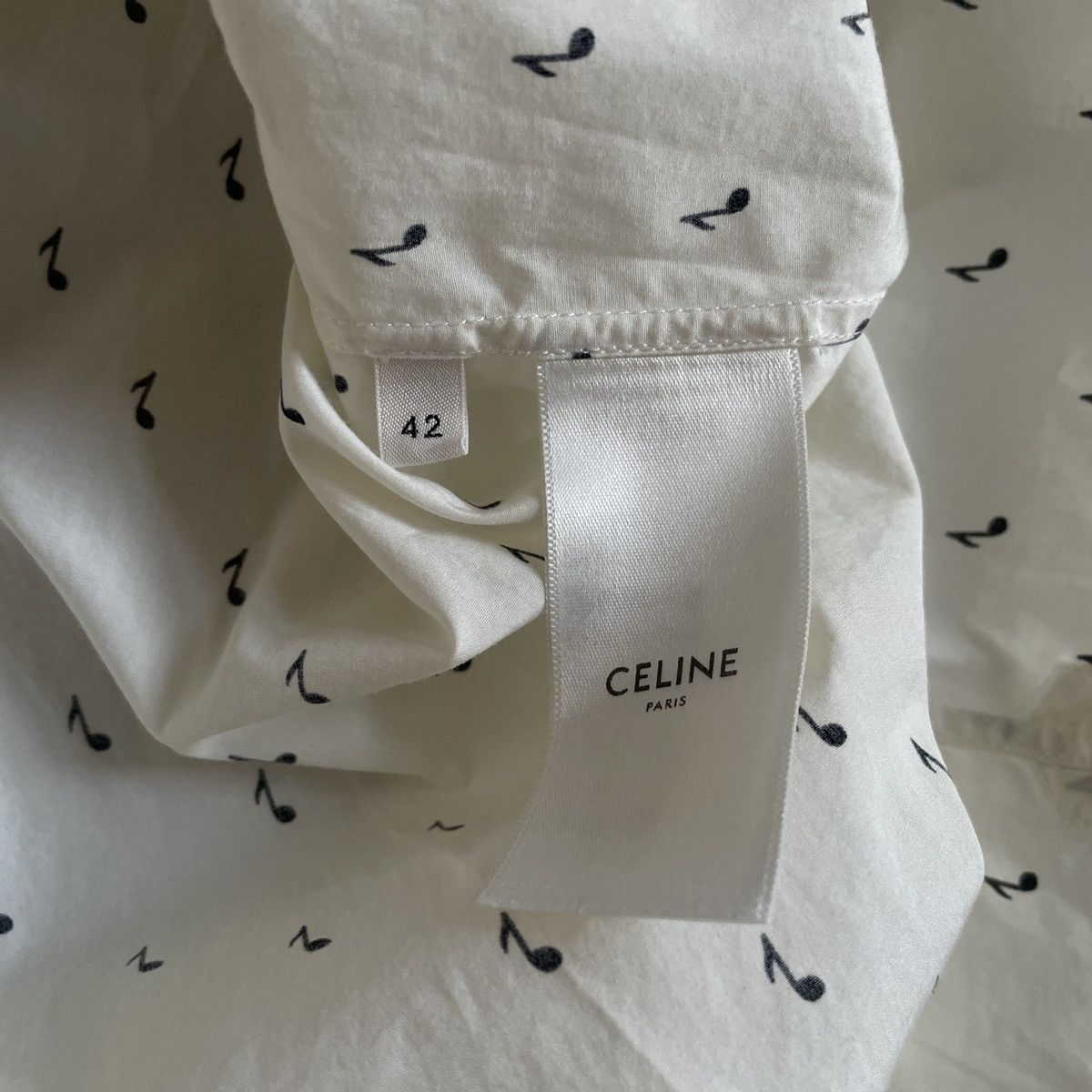 Celine × Hedi Slimane Celine SS19 music note shirt Size US M / EU 48-50 / 2 - 4 Thumbnail