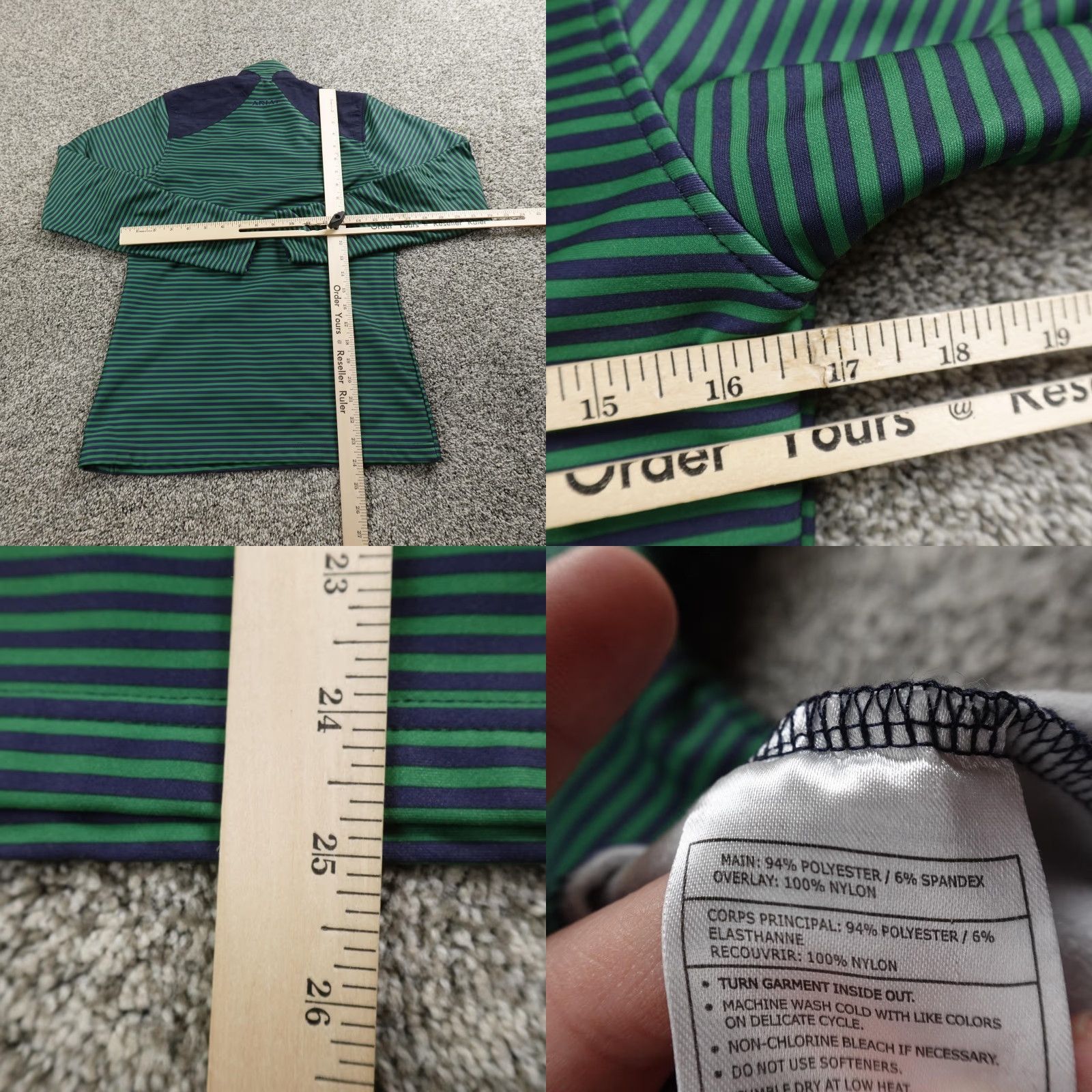 Ariat Ariat Pullover Womens XS Green 1/4 Zip Mock Neck Riding Top Performance Shirt Long Sleeve Size XS / US 0-2 / IT 36-38 - 8 Thumbnail