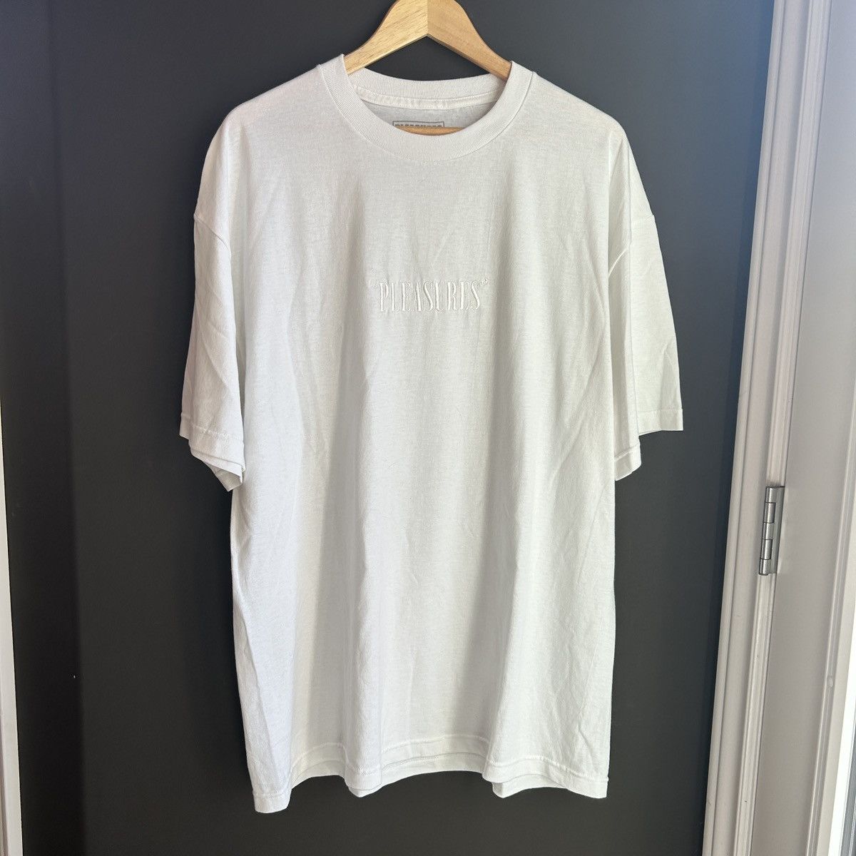 Pleasures Pleasures Embroidered White Tee Size US XL / EU 56 / 4 - 2 Thumbnail