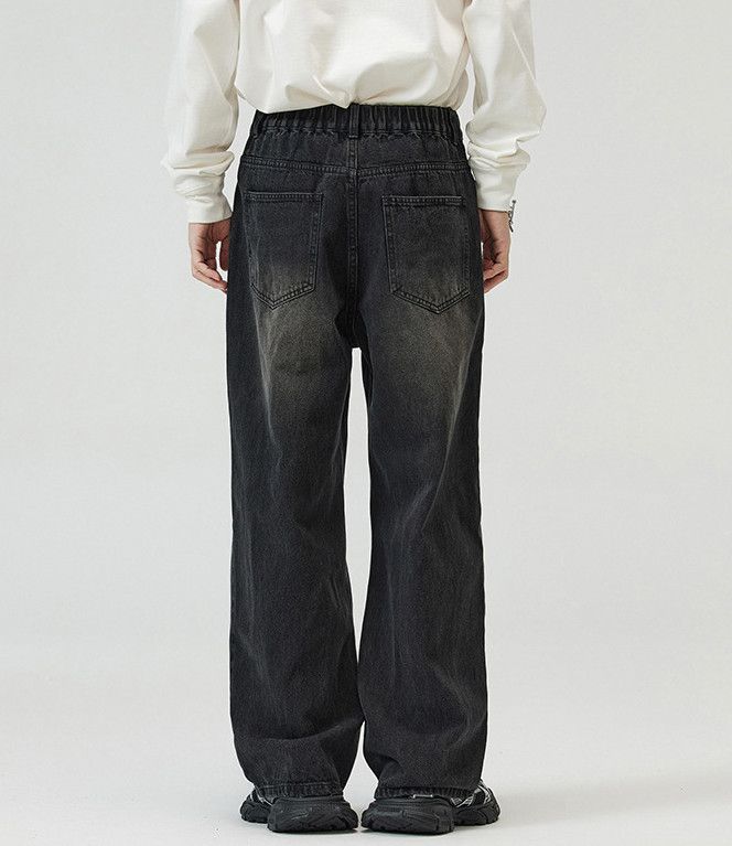 Jean American Straight loose wide-leg washed vintage jeans y2k Size US 32 / EU 48 - 4 Thumbnail